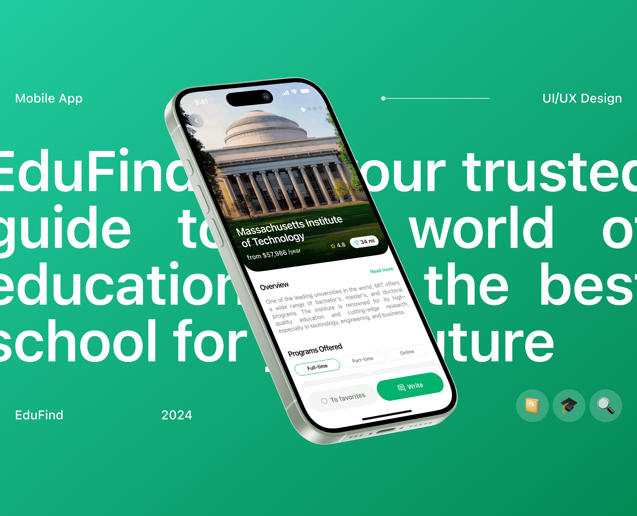 EduFinder | Поиск учебных заведений — Интерфейсы, Брендинг на Dprofile