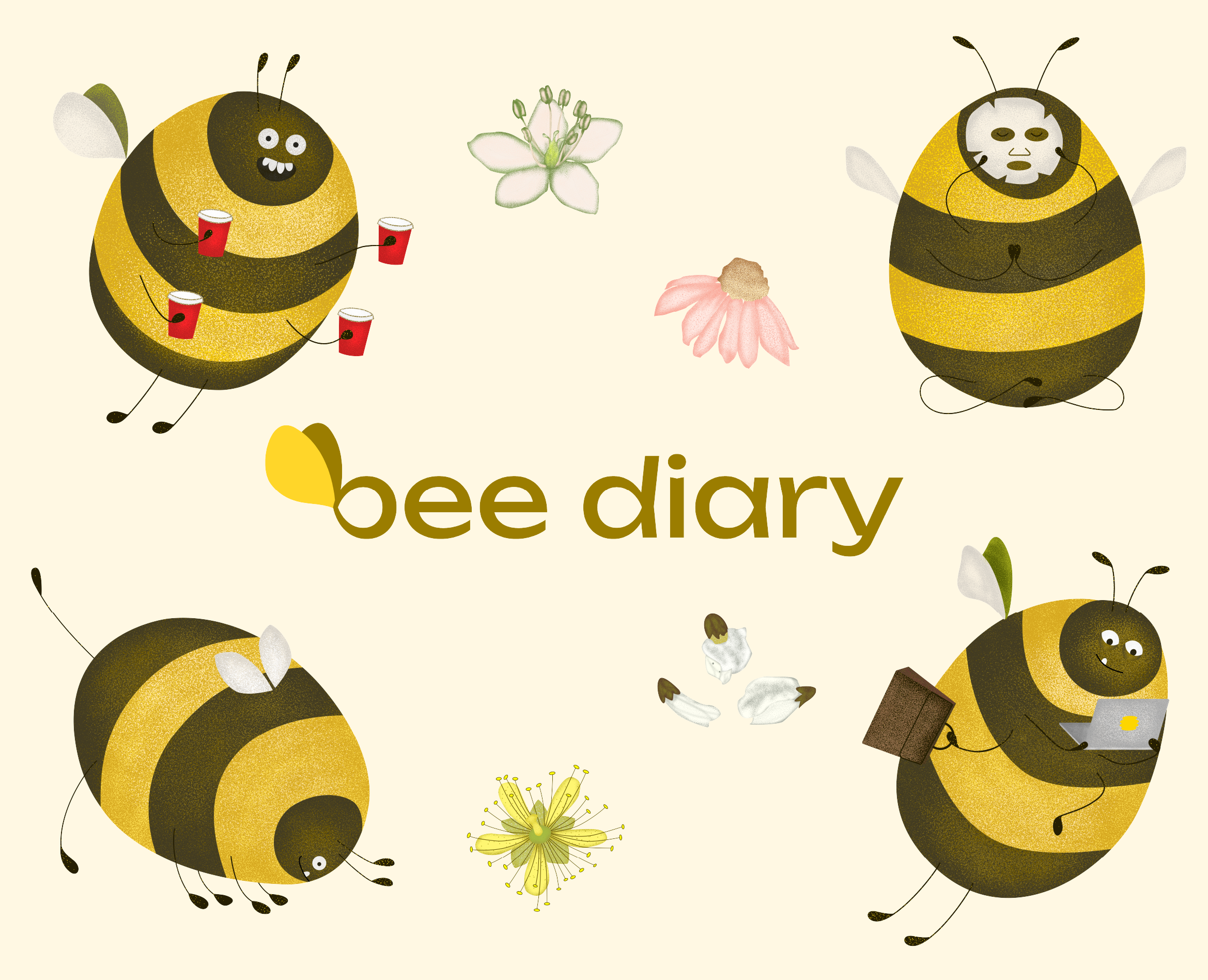 Bee Diary | дизайн упаковки меда | иллюстрации — Брендинг на Dprofile