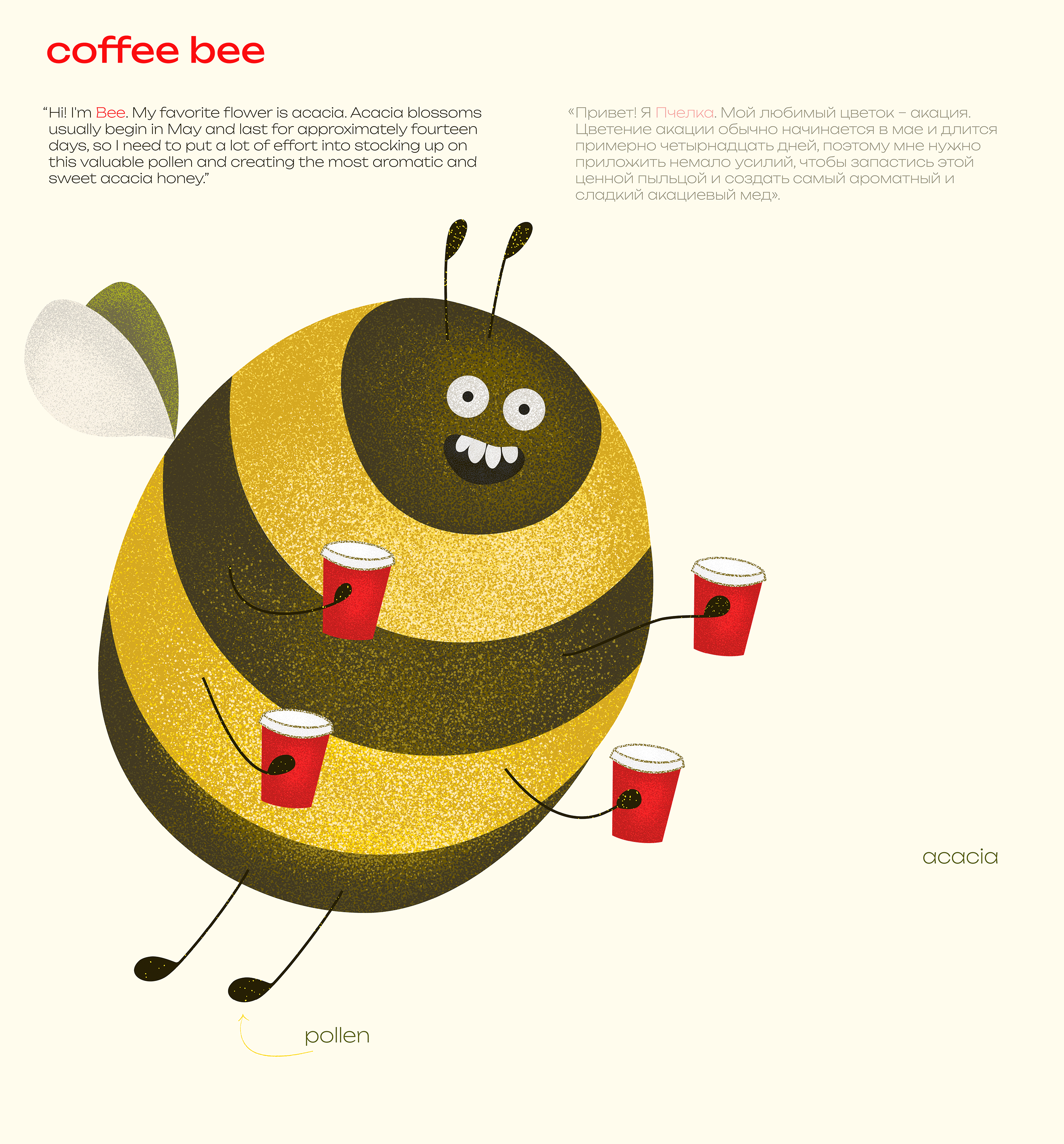 Bee Diary | дизайн упаковки меда | иллюстрации — Изображение №12 — Брендинг на Dprofile