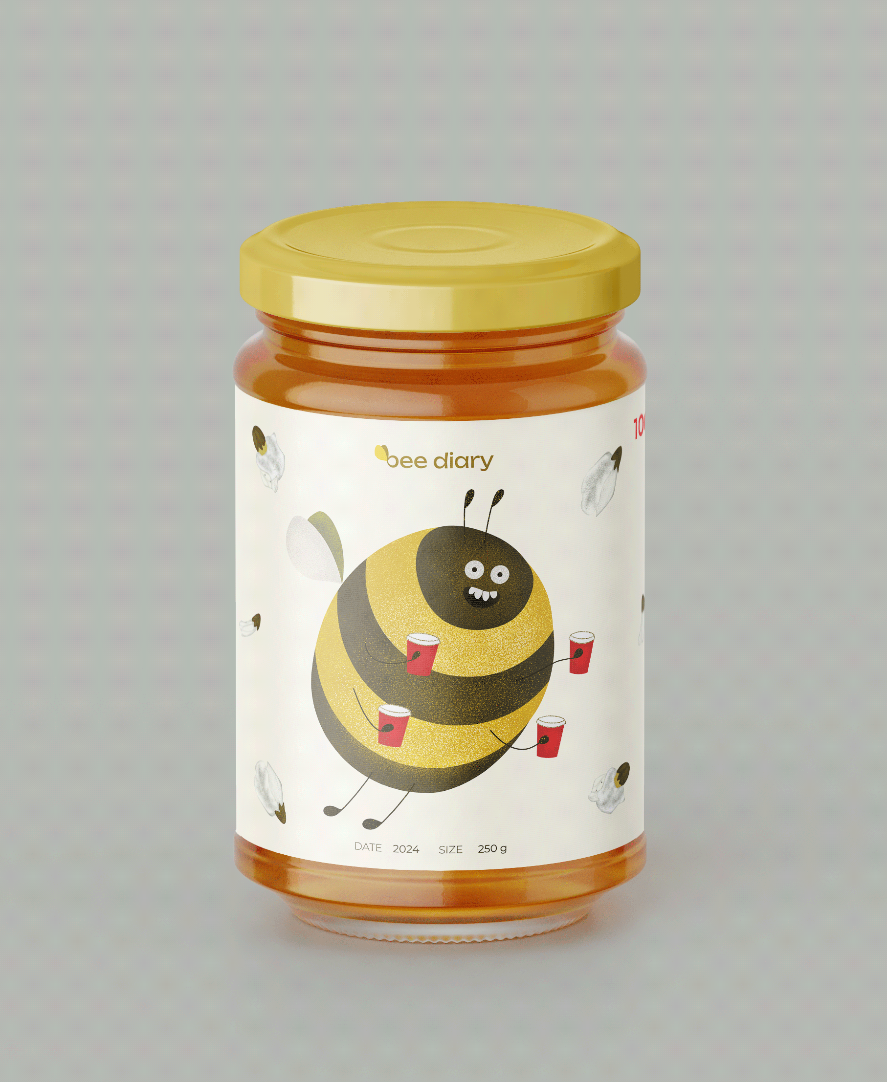 Bee Diary | дизайн упаковки меда | иллюстрации — Изображение №13 — Брендинг на Dprofile