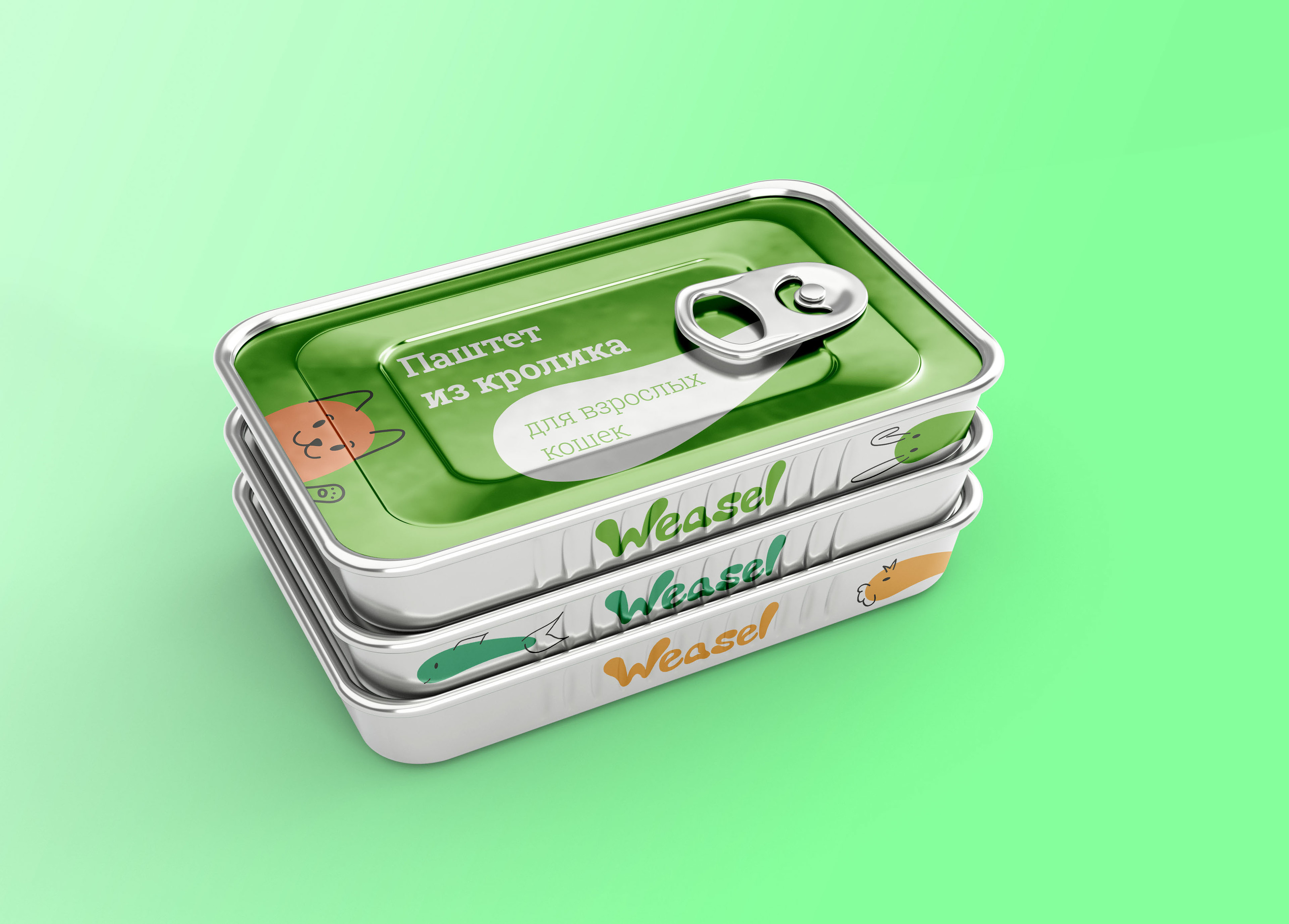 Weasel - Healthy cat food — Изображение №6 — Брендинг, Графика на Dprofile