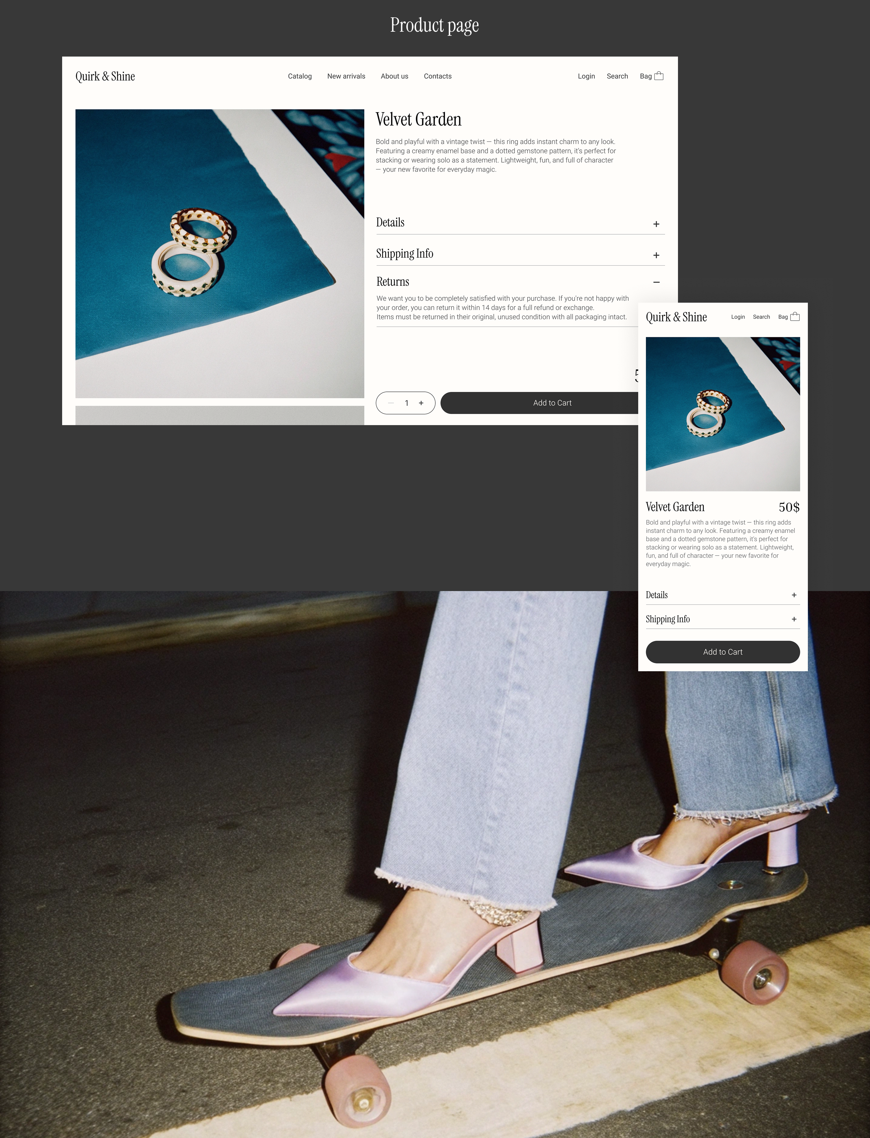 Vintage Accessories Shop | E-commerce — Изображение №10 — Интерфейсы на Dprofile