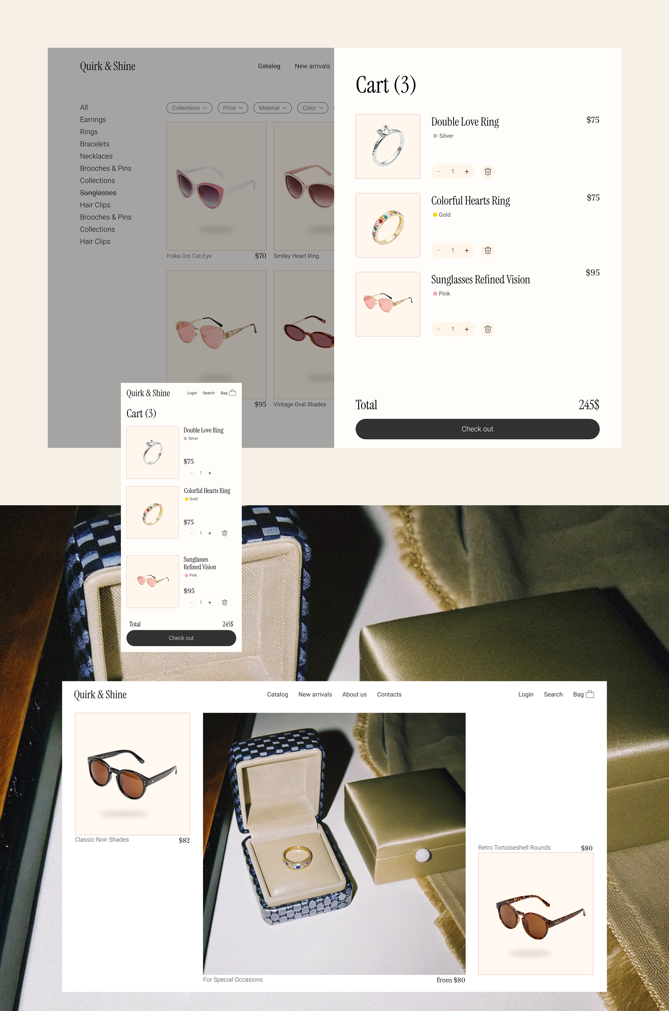 Vintage Accessories Shop | E-commerce — Изображение №7 — Интерфейсы на Dprofile