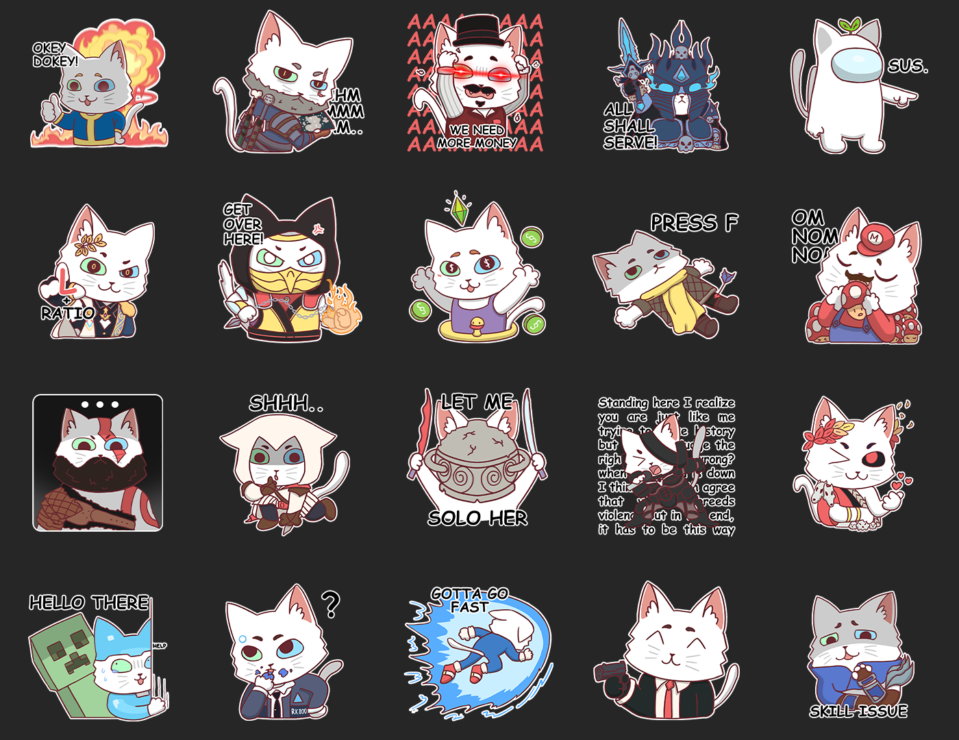 Gamer Cat | Telegram Sticker Pack — Изображение №1 — Иллюстрация на Dprofile