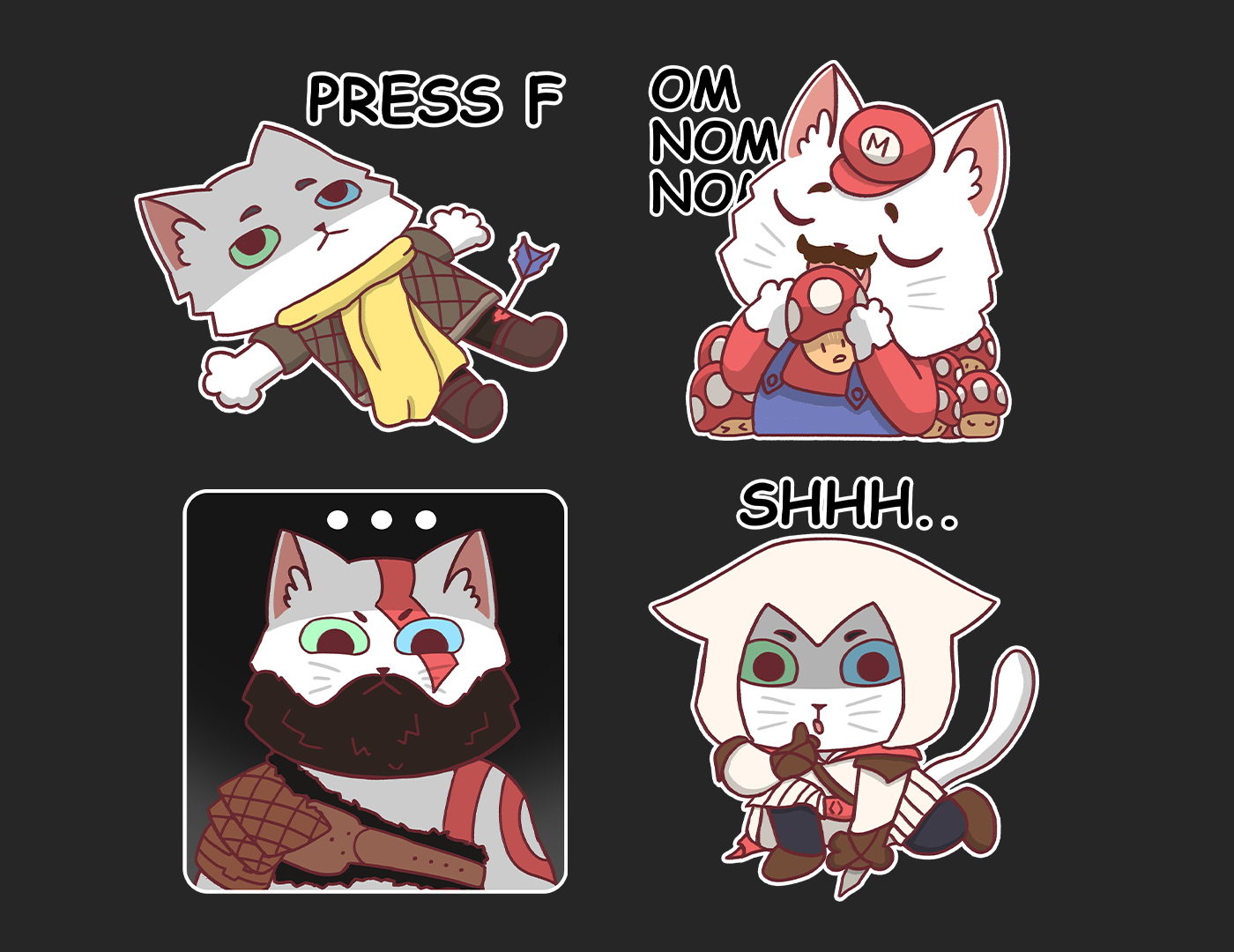 Gamer Cat | Telegram Sticker Pack — Изображение №4 — Иллюстрация на Dprofile