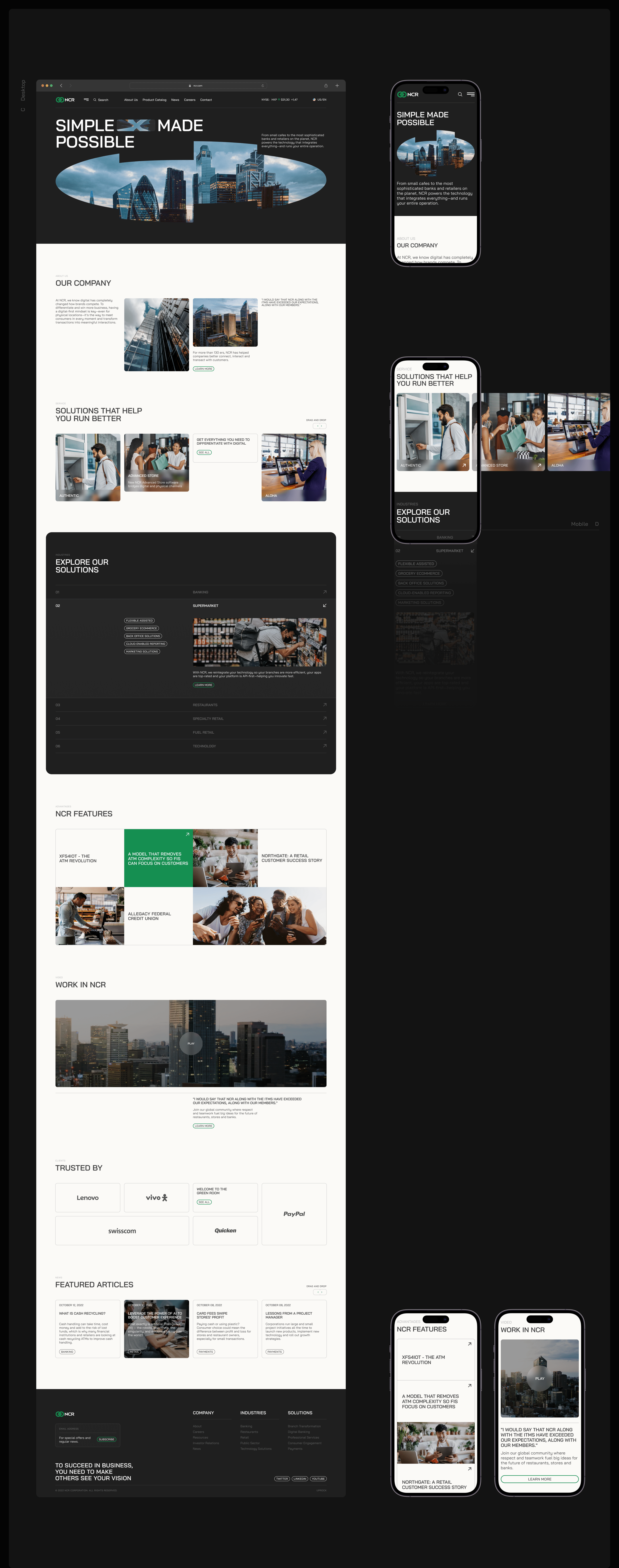 NCR - Corporate website — Изображение №2 — Интерфейсы, Анимация на Dprofile