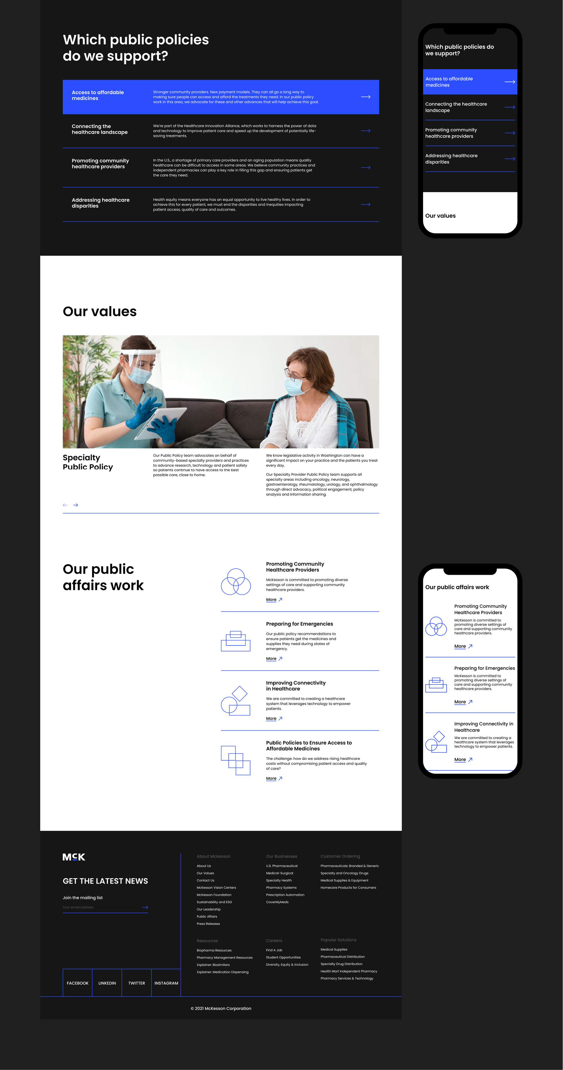 McKesson Corporation - Website Redesign 2022 — Изображение №9 — Интерфейсы на Dprofile