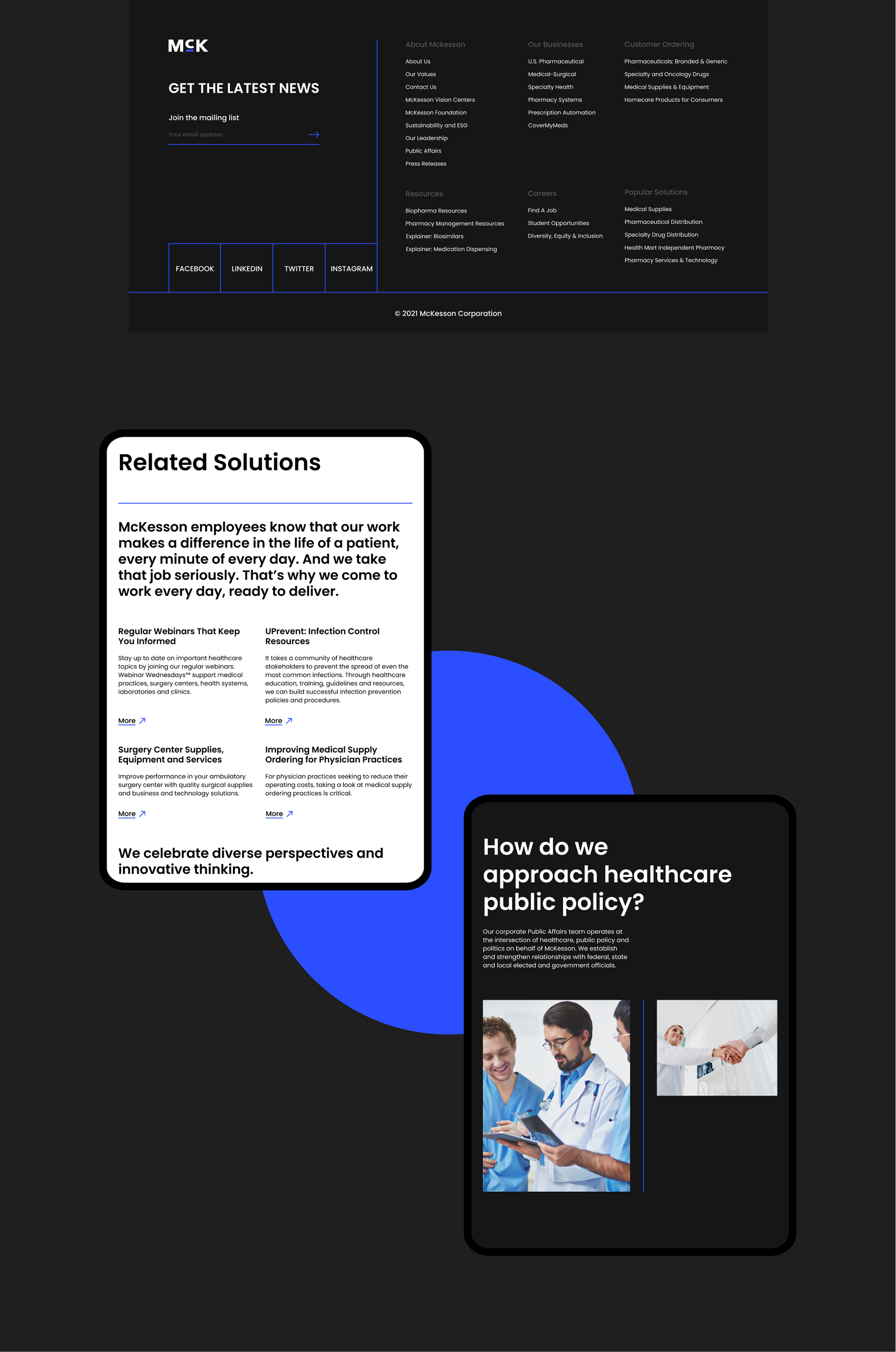 McKesson Corporation - Website Redesign 2022 — Изображение №13 — Интерфейсы на Dprofile