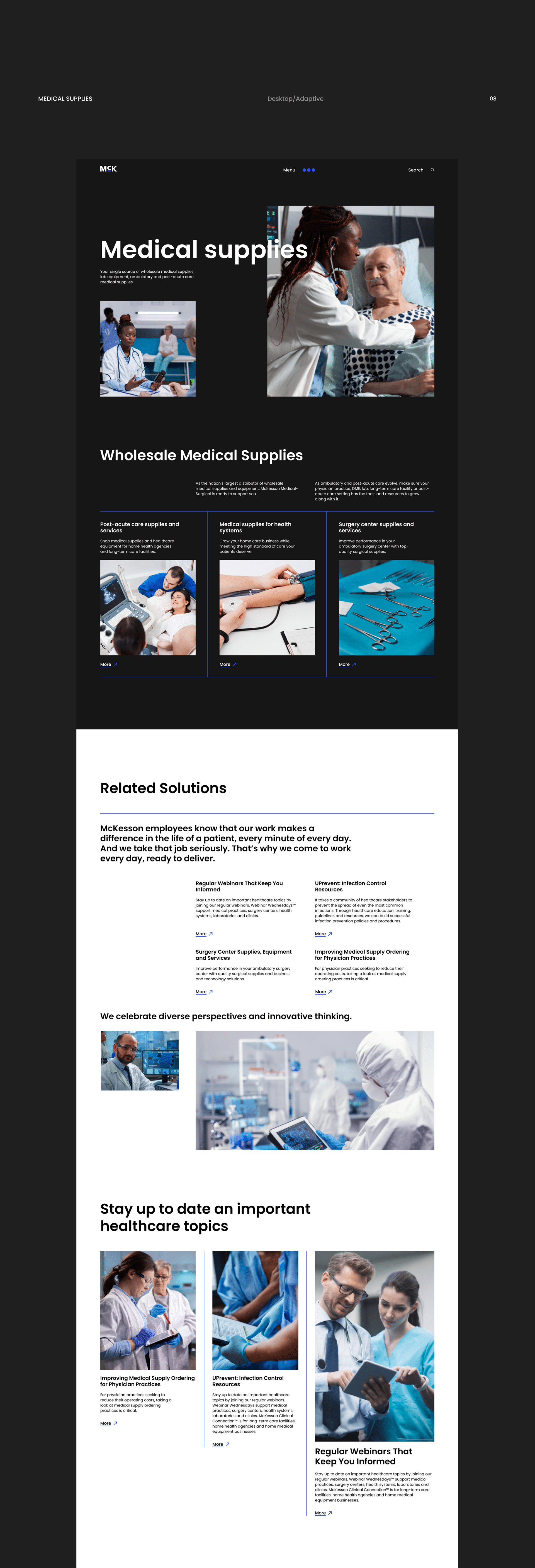 McKesson Corporation - Website Redesign 2022 — Изображение №12 — Интерфейсы на Dprofile