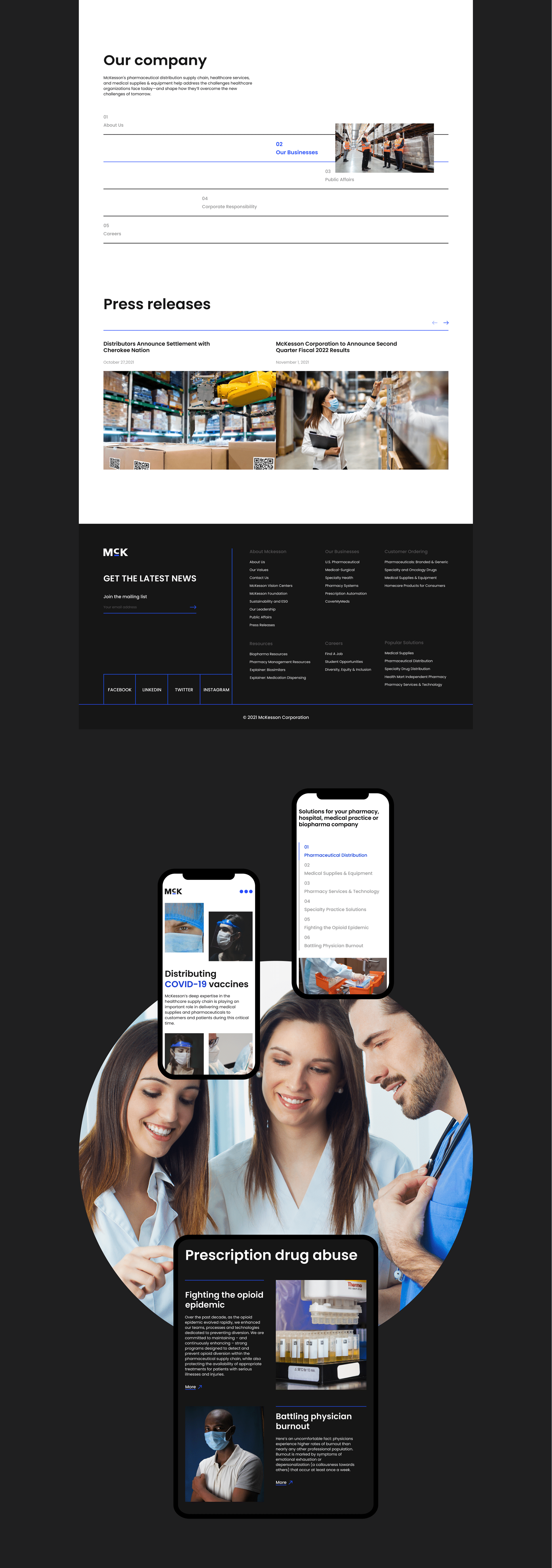 McKesson Corporation - Website Redesign 2022 — Изображение №4 — Интерфейсы на Dprofile