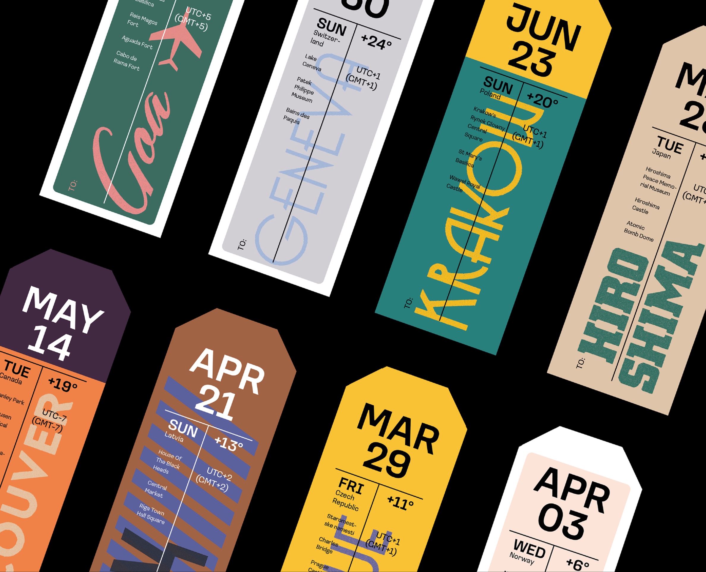 Travel calendar 2024 — Графика на Dprofile