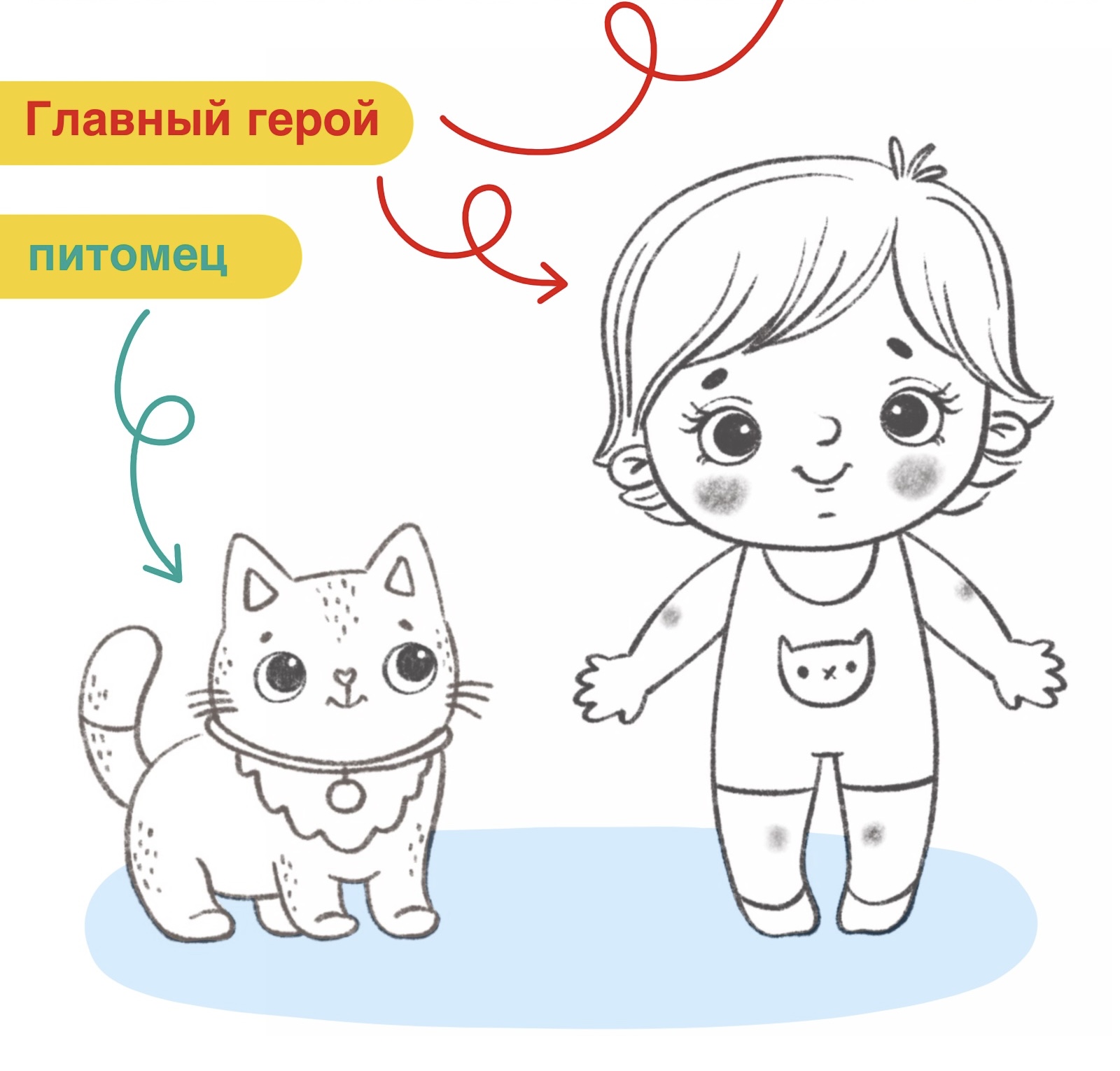 Иллюстрации книги для малышей с героем на ленточке — Изображение №3 — Иллюстрация на Dprofile