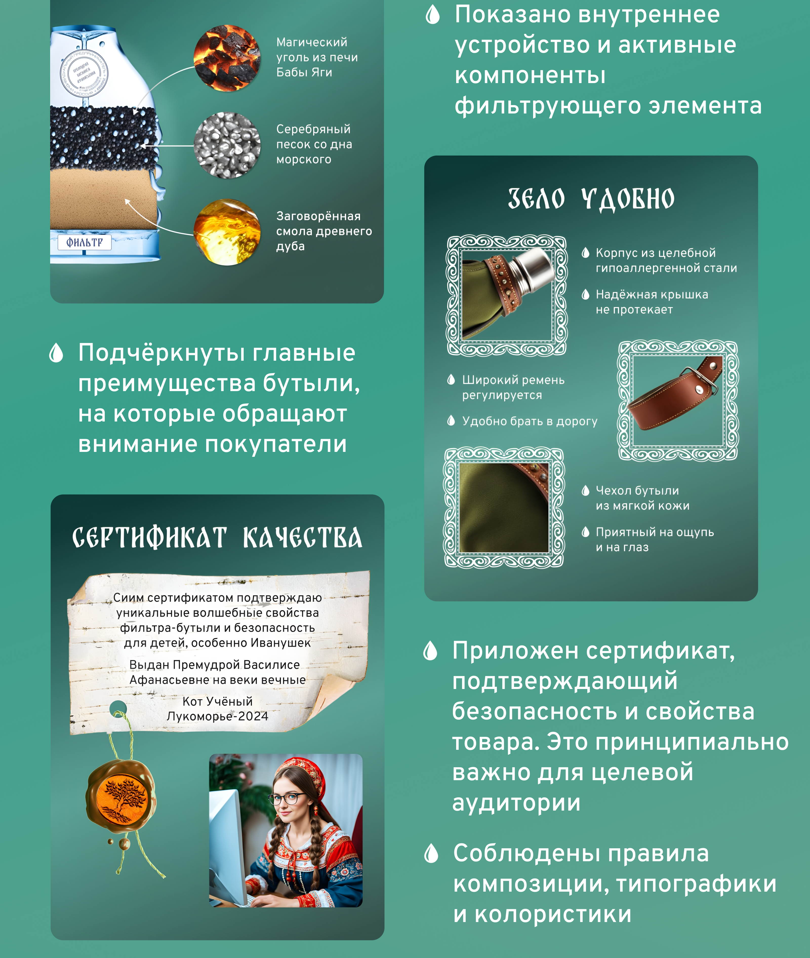 Дизайн карточки сказочного товара Фильтр-бутыль — Изображение №5 — Графика, Маркетинг на Dprofile