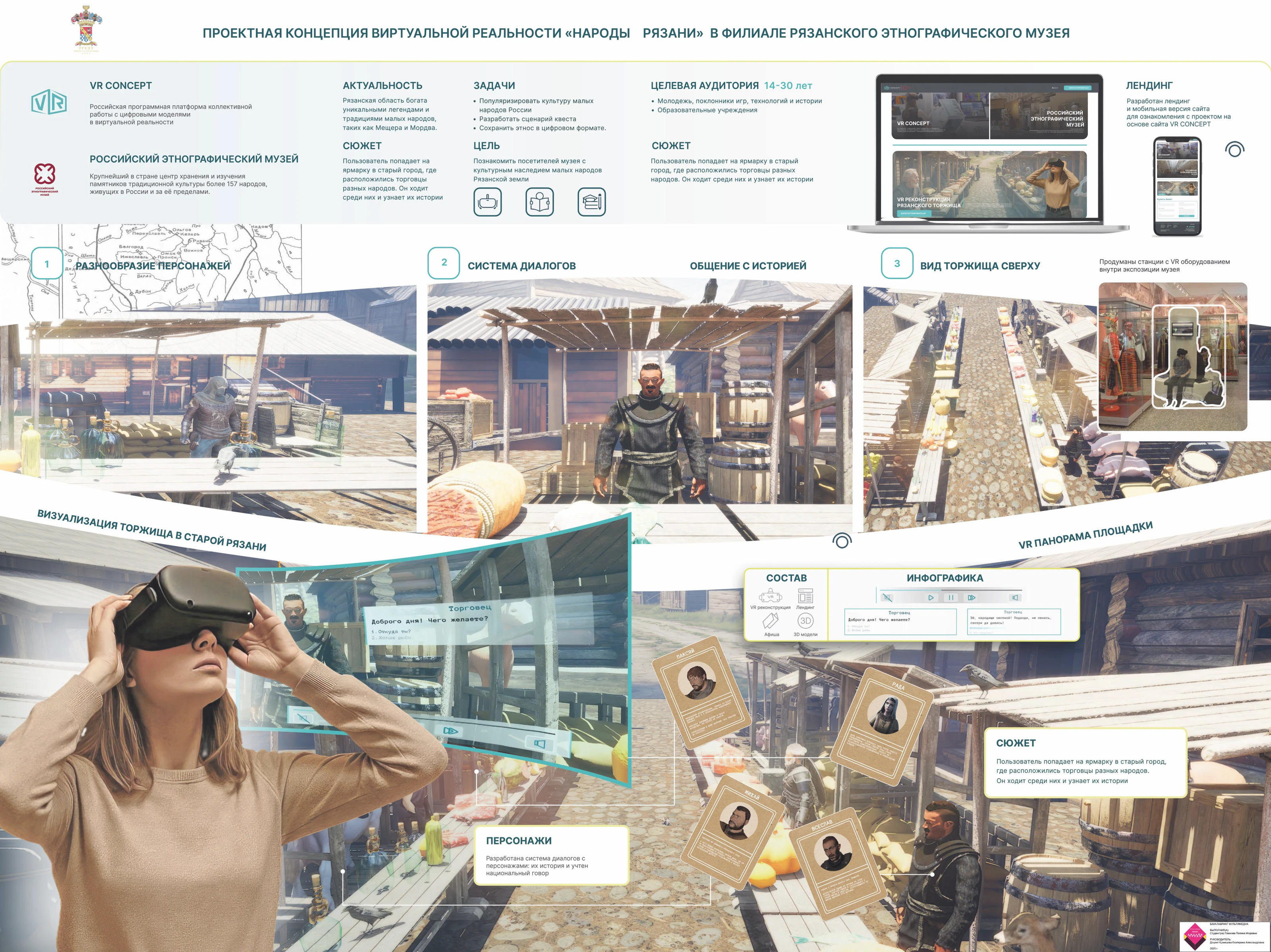 ВКР VR "Народы Рязани" — Изображение №1 — Интерфейсы, 3D на Dprofile