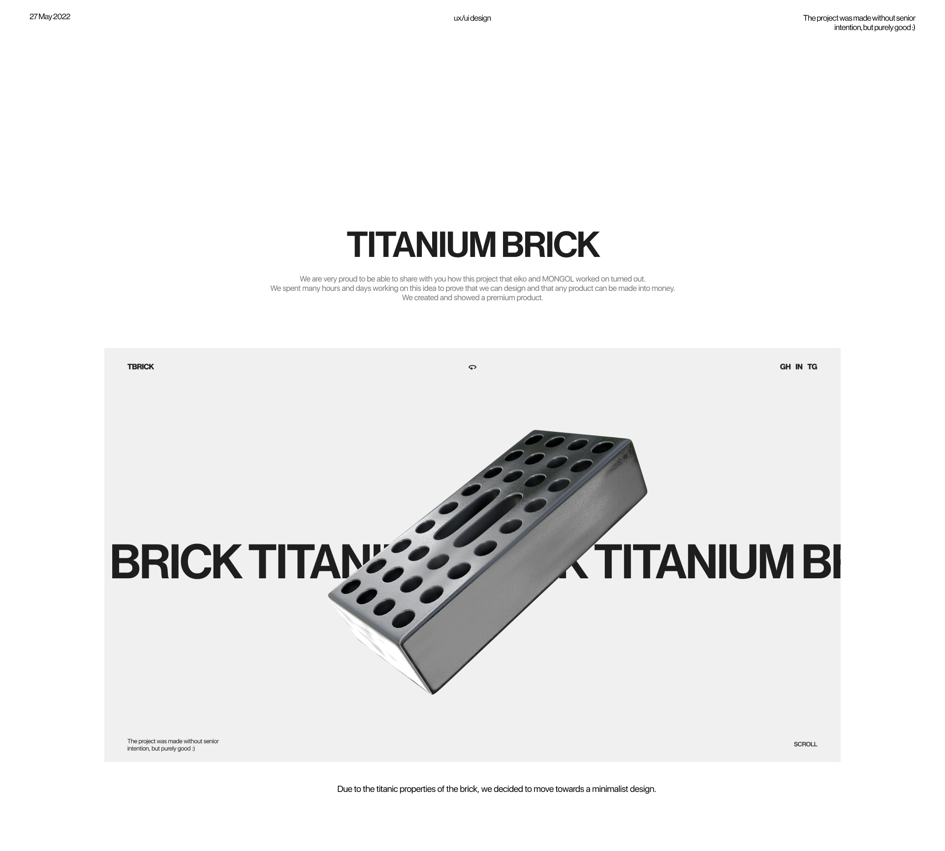 Titanium Brick — Изображение №1 — Интерфейсы, 3D на Dprofile