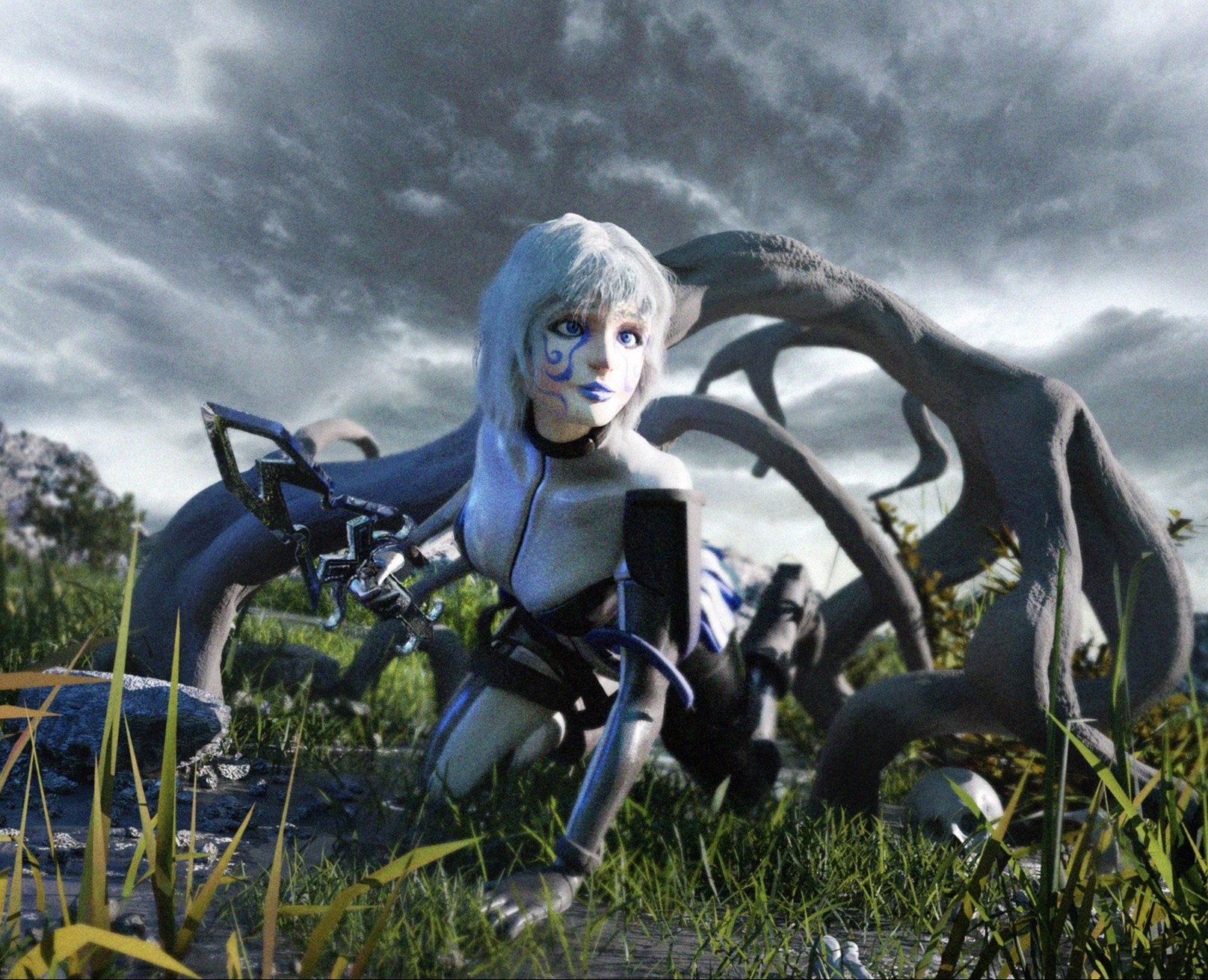3D модель и иллюстрация в стиле mass effect на Dprofile