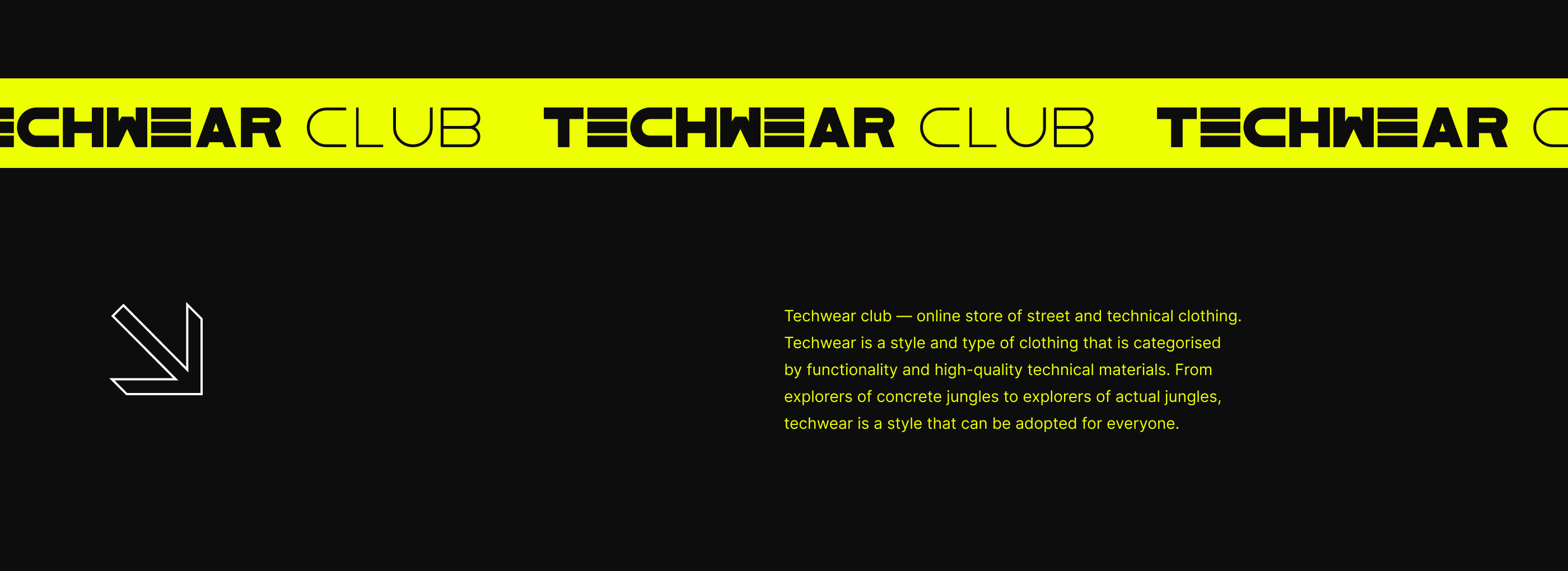 Techwear Club | E-commerce redesign — Изображение №2 — Интерфейсы на Dprofile