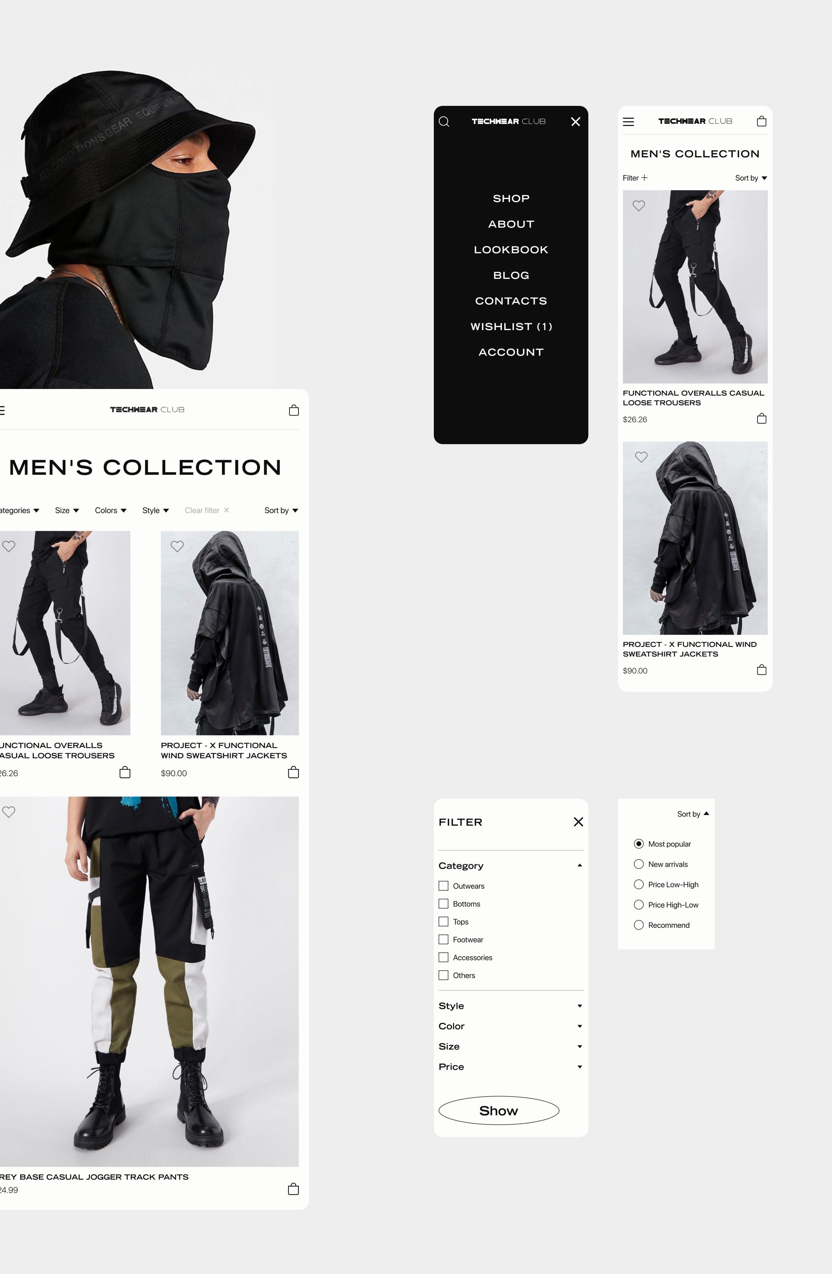 Techwear Club | E-commerce redesign — Изображение №8 — Интерфейсы на Dprofile