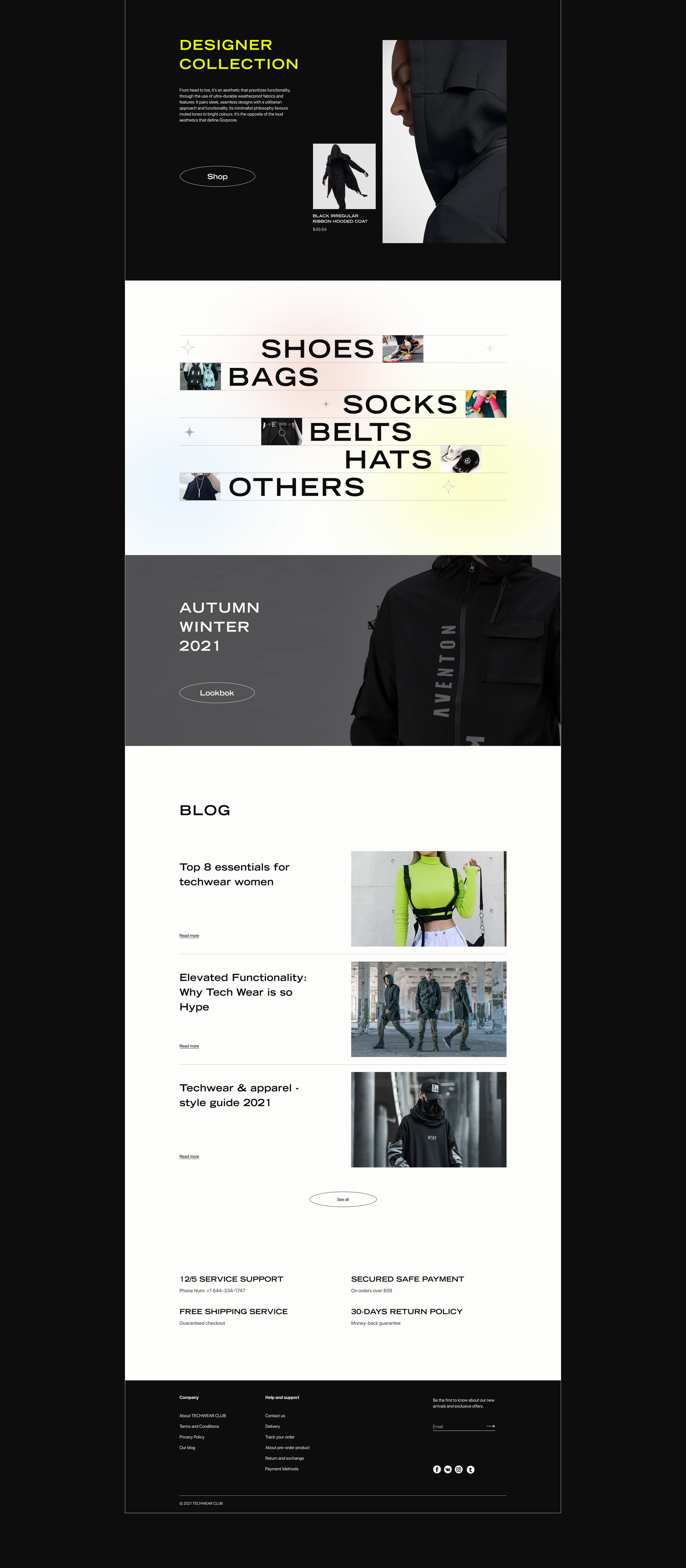 Techwear Club | E-commerce redesign — Изображение №5 — Интерфейсы на Dprofile