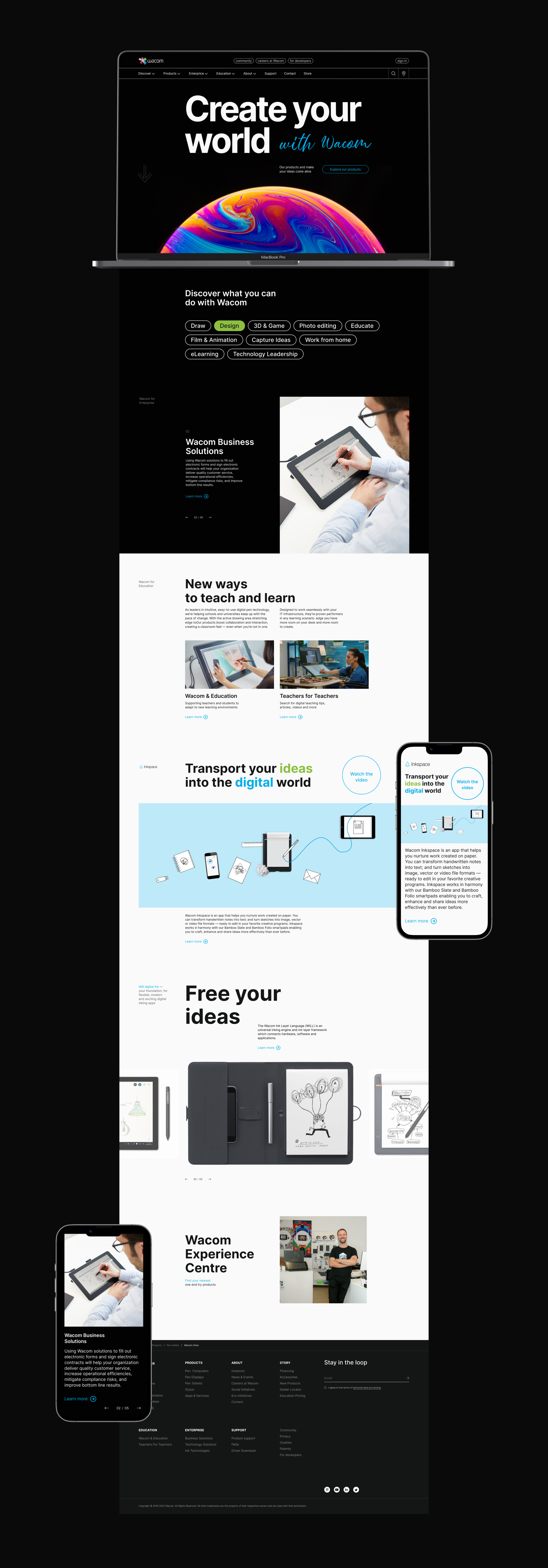 WACOM | corporate website redesign — Изображение №5 — Интерфейсы на Dprofile