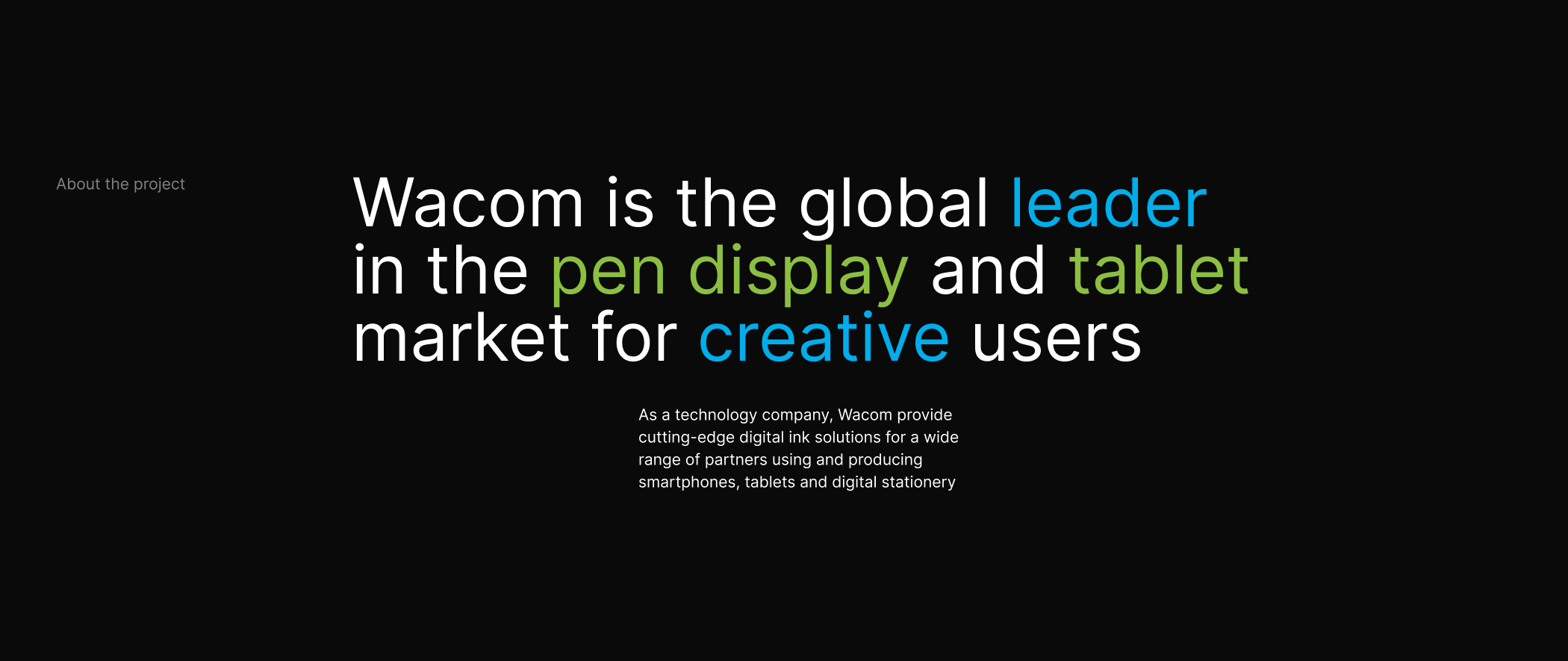 WACOM | corporate website redesign — Изображение №2 — Интерфейсы на Dprofile