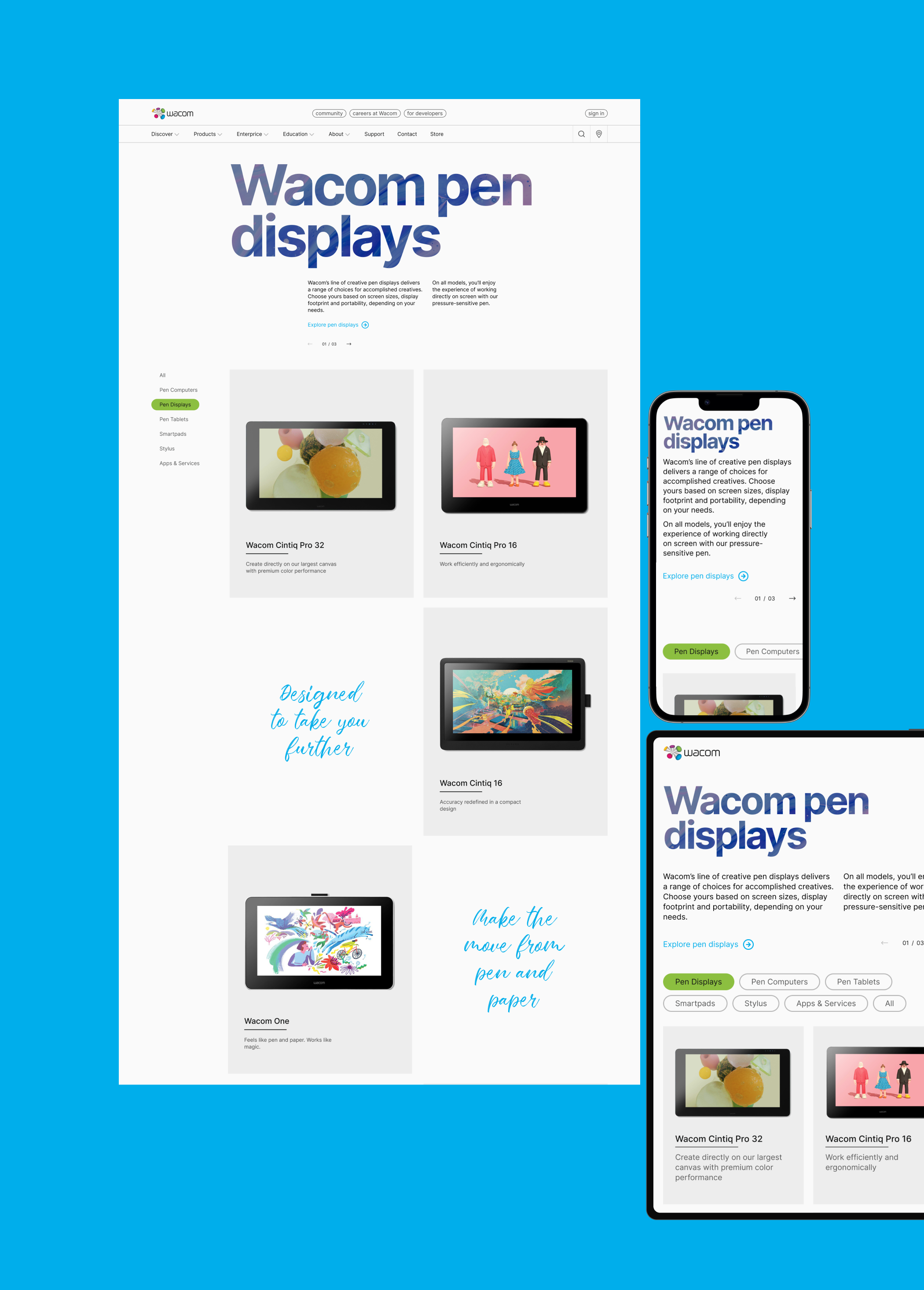 WACOM | corporate website redesign — Изображение №7 — Интерфейсы на Dprofile