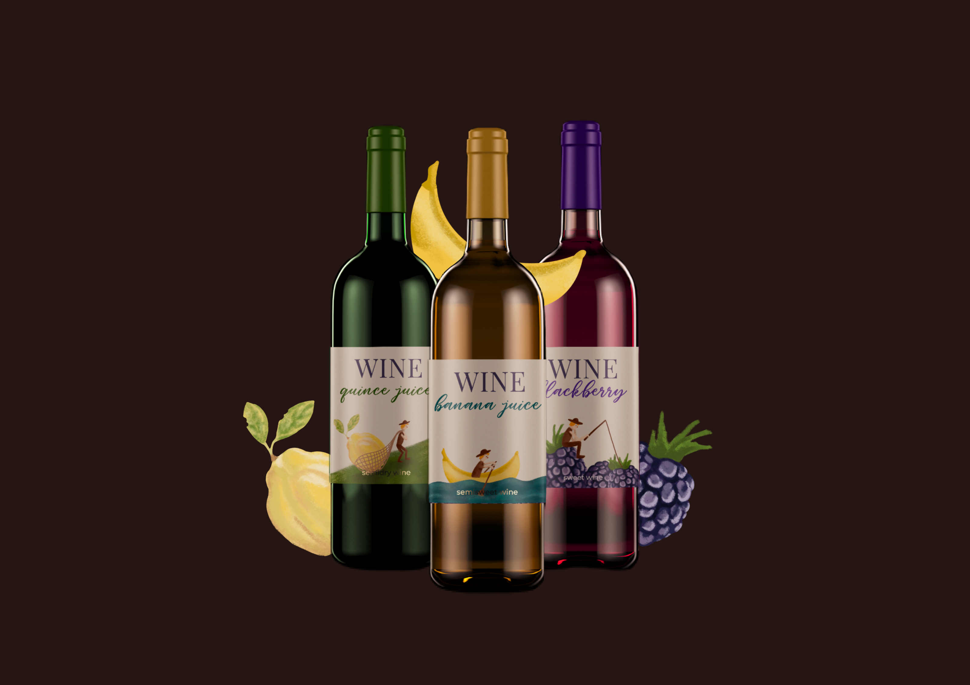 Иллюстрации для фруктовых вин | Fruit wine label design — Изображение №10 — Брендинг, Иллюстрация на Dprofile