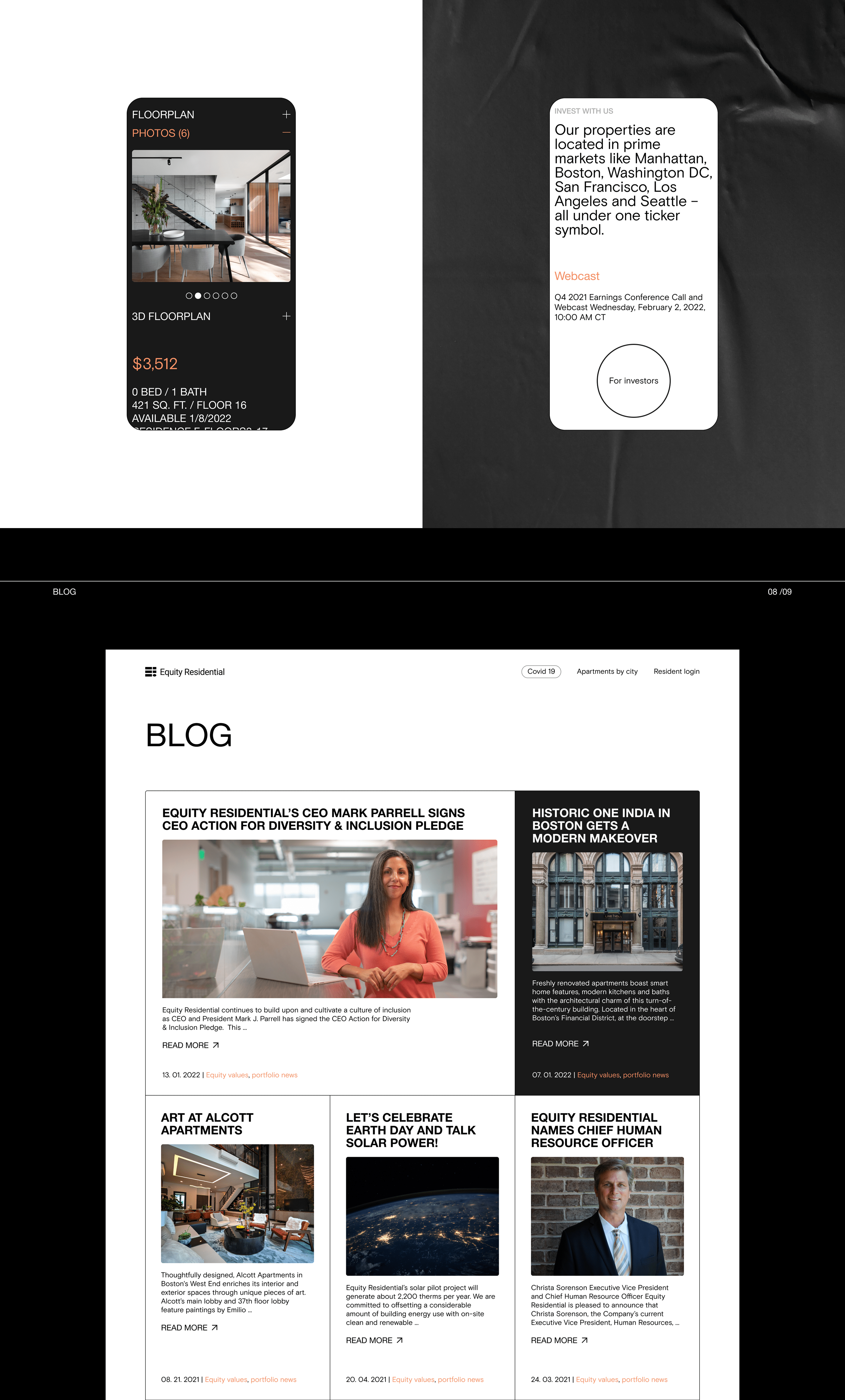 Equity Residential — redesign corporate website — Изображение №8 — Интерфейсы на Dprofile