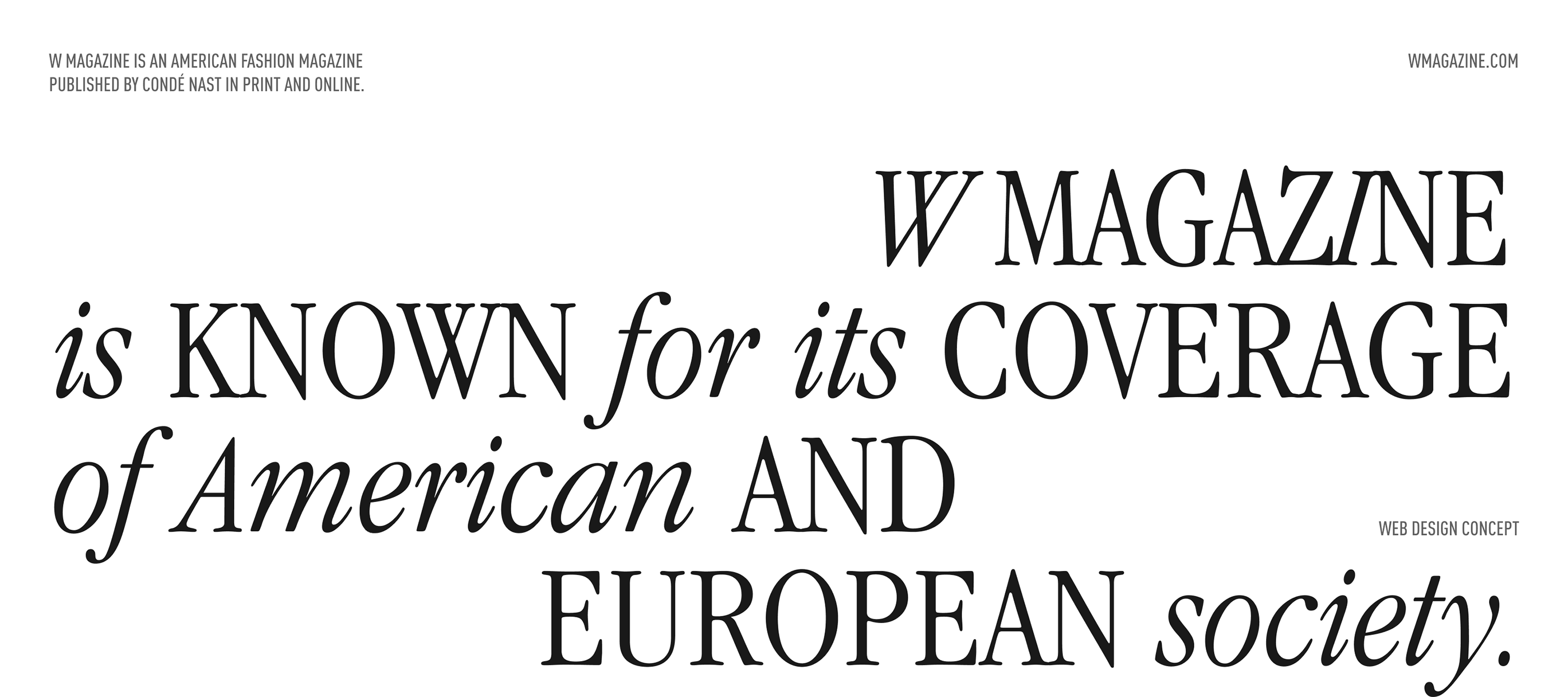 W Magazine — Redesign Concept — Изображение №1 — Интерфейсы на Dprofile