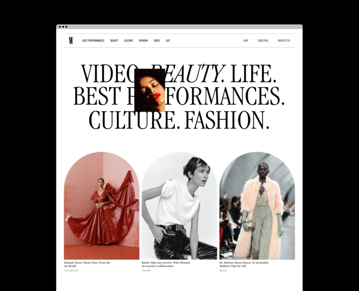 W Magazine — Redesign Concept — Интерфейсы на Dprofile