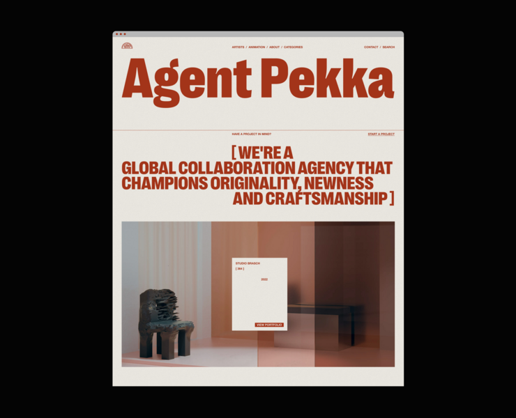 AGENT PEKKA - studio website — Интерфейсы на Dprofile