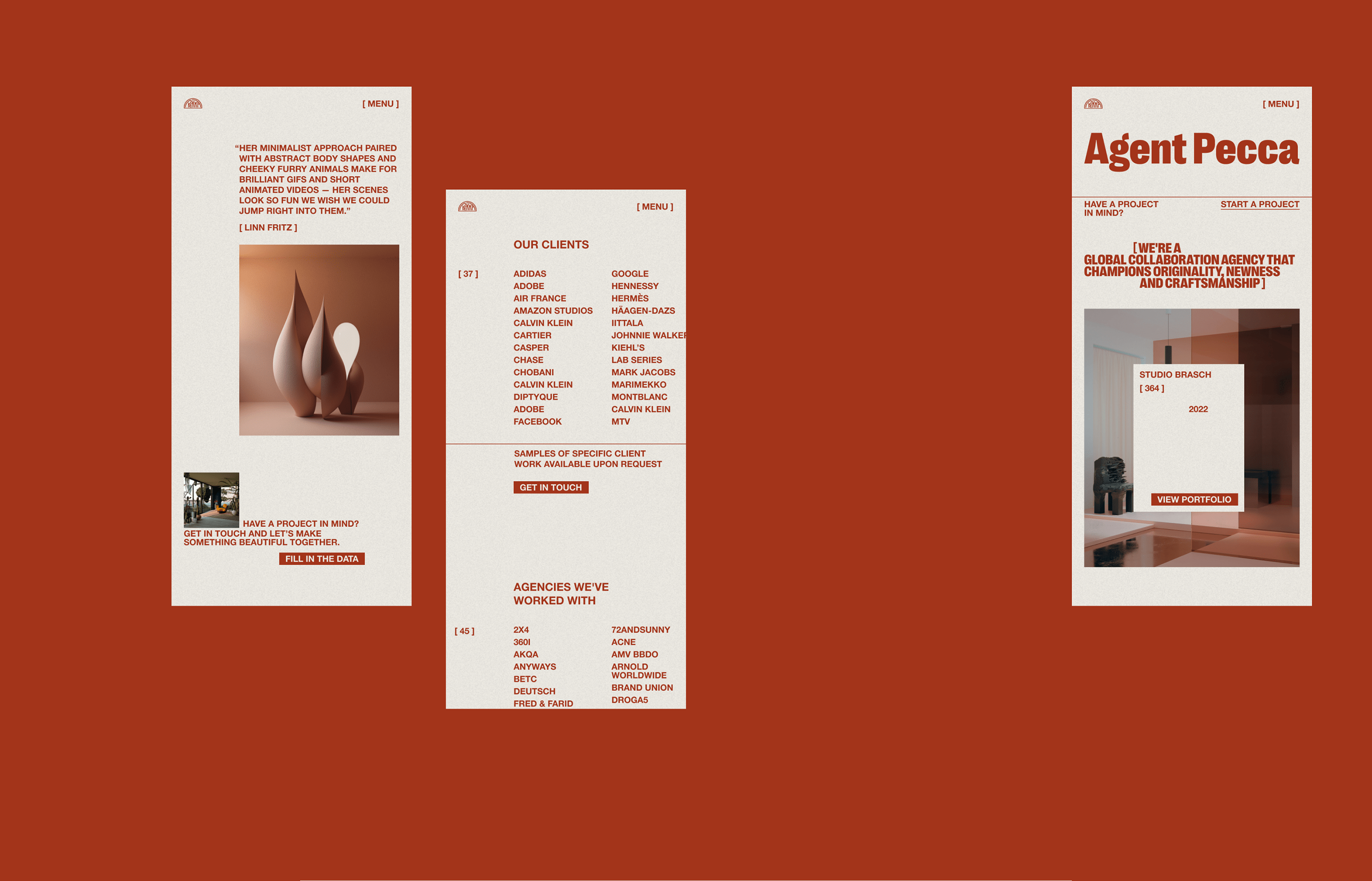 AGENT PEKKA - studio website — Изображение №4 — Интерфейсы на Dprofile