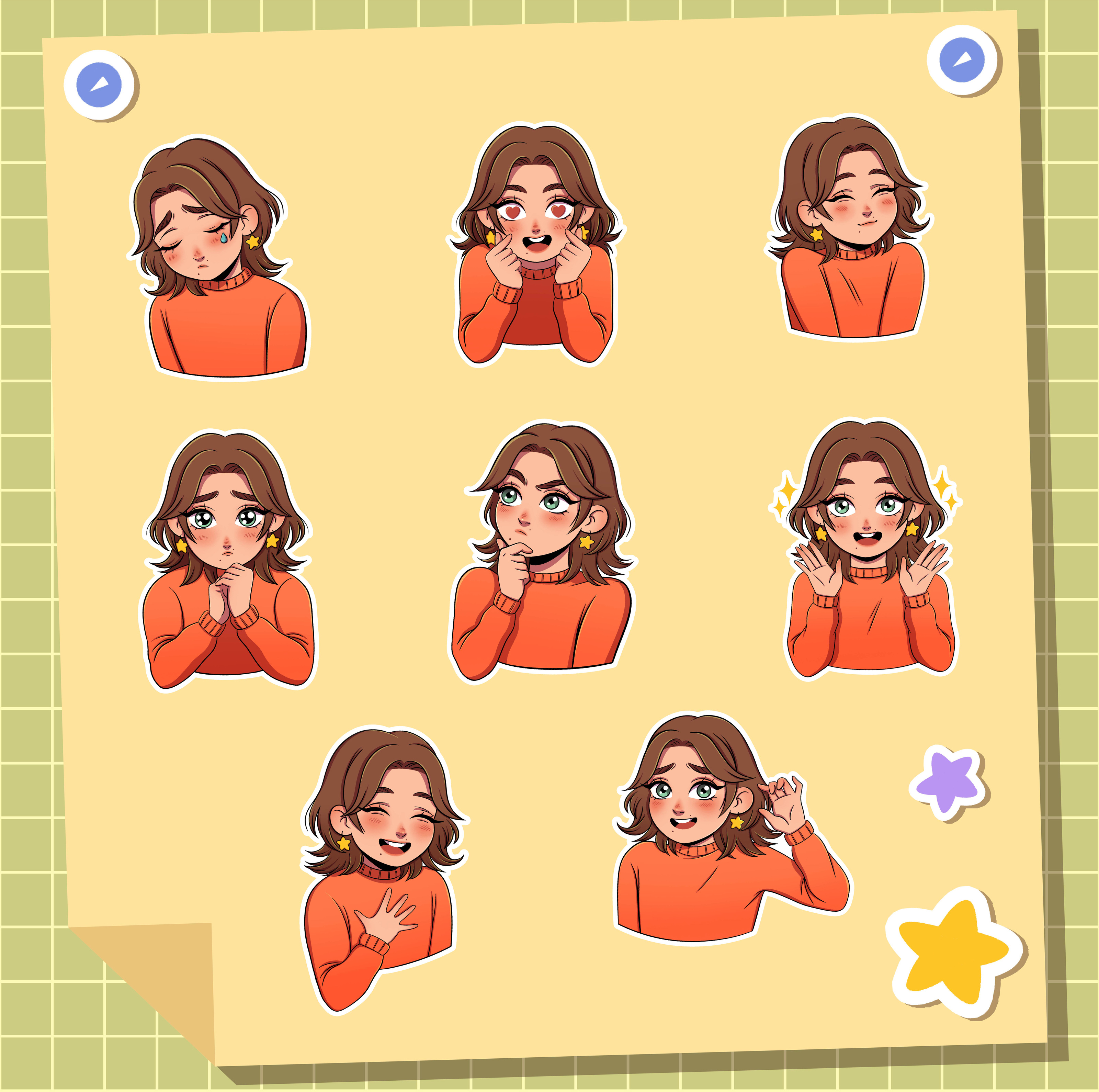 Персональный стикерпак | Стикеры для Telegram — Изображение №9 — Иллюстрация на Dprofile