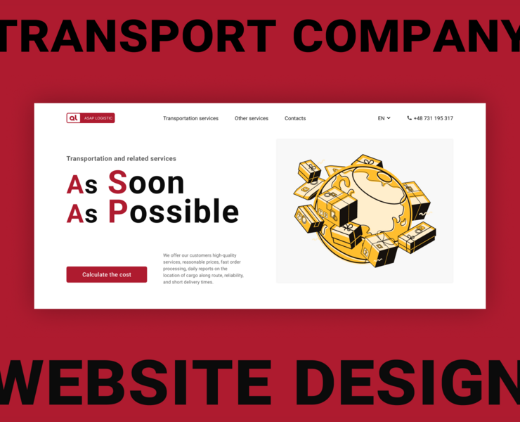 ASAP Logistic | логитсическая компания дзиайн сайта — Интерфейсы на Dprofile