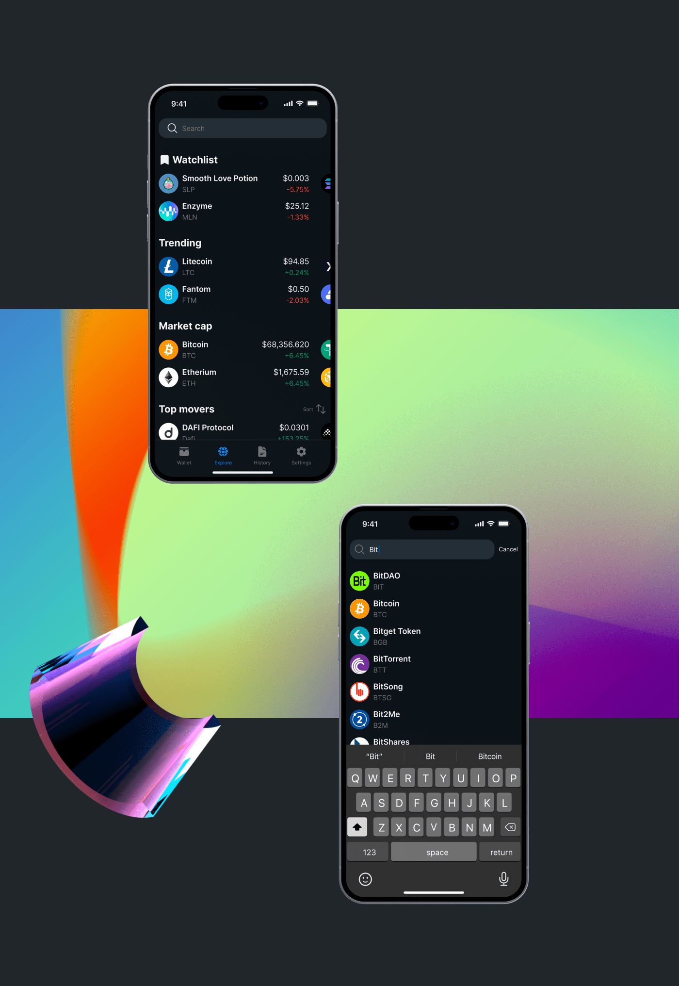 Crypto wallet app design — Изображение №4 — Интерфейсы на Dprofile