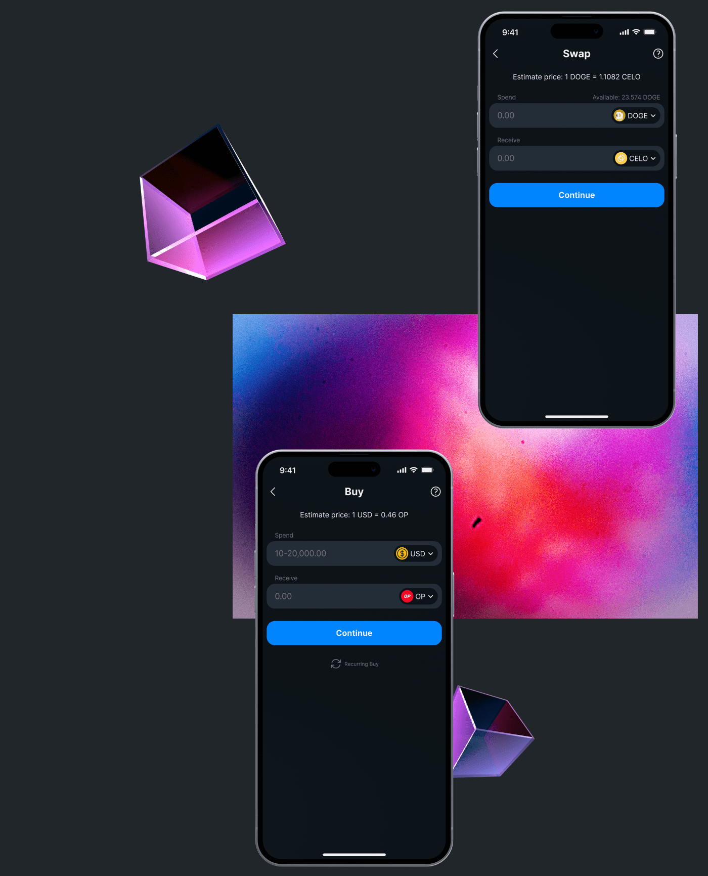 Crypto wallet app design — Изображение №3 — Интерфейсы на Dprofile