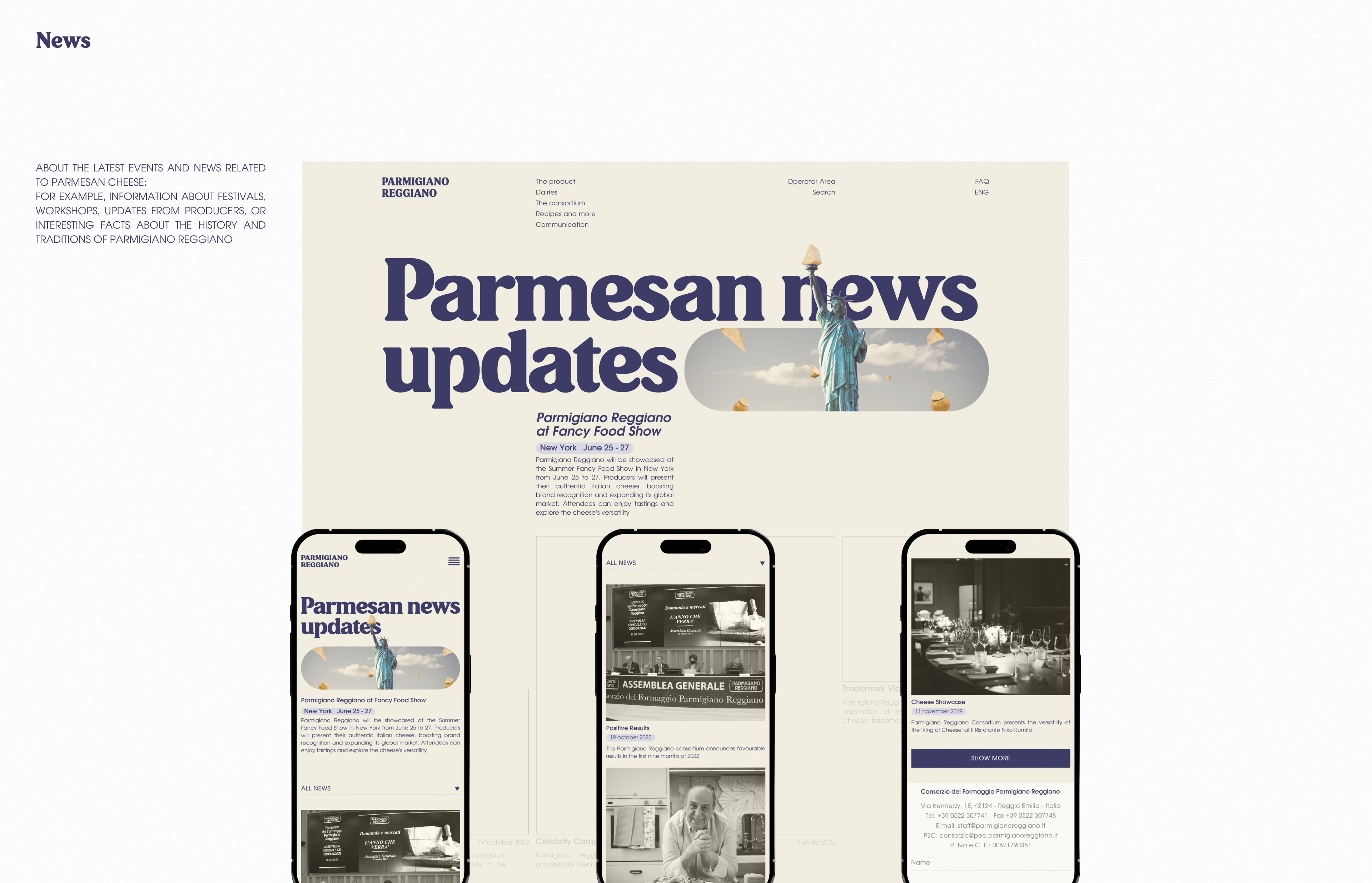 PARMIGIANO REGGIANO | CORPORATE WEBSITE REDESIGN — Изображение №11 — Интерфейсы, Брендинг на Dprofile