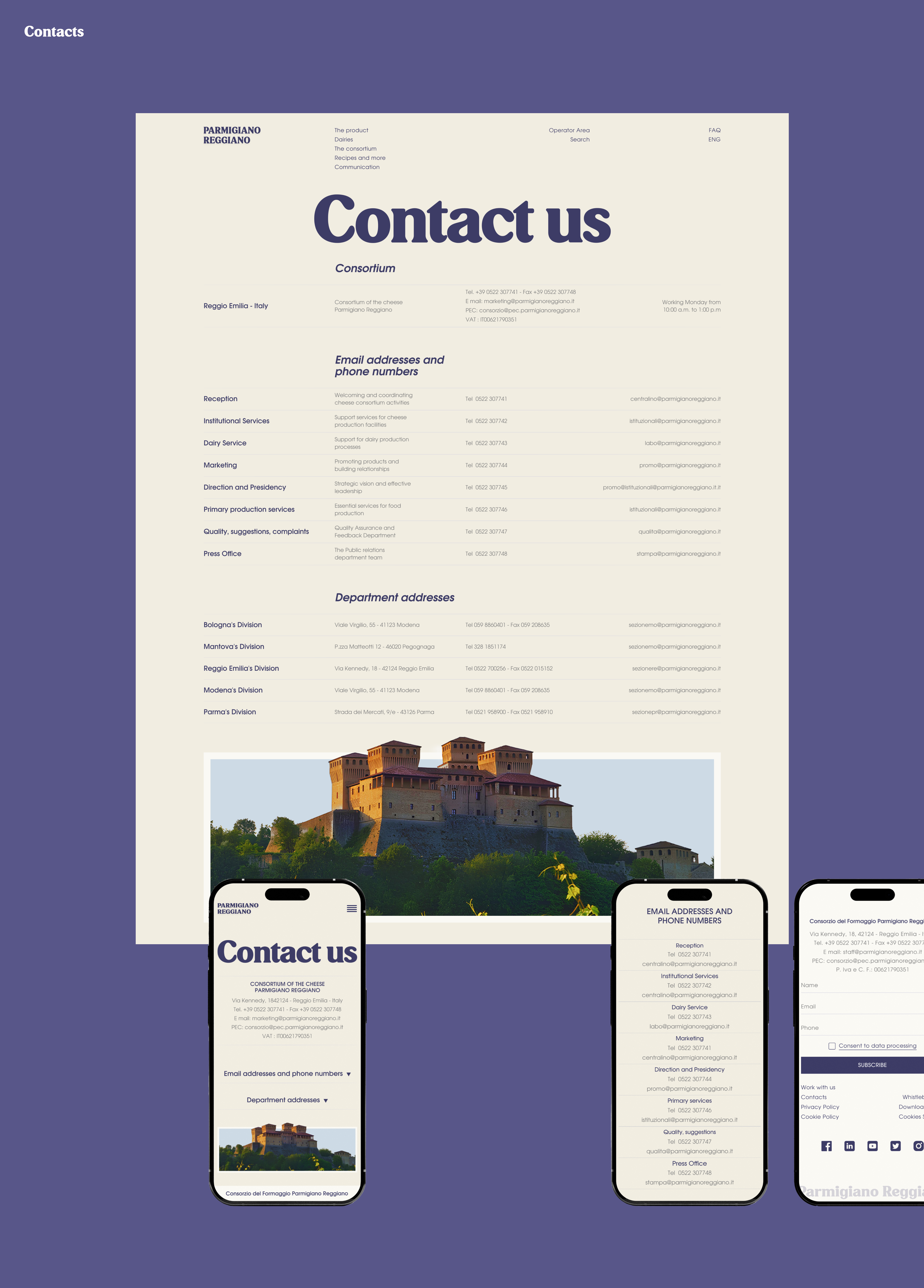 PARMIGIANO REGGIANO | CORPORATE WEBSITE REDESIGN — Изображение №14 — Интерфейсы, Брендинг на Dprofile