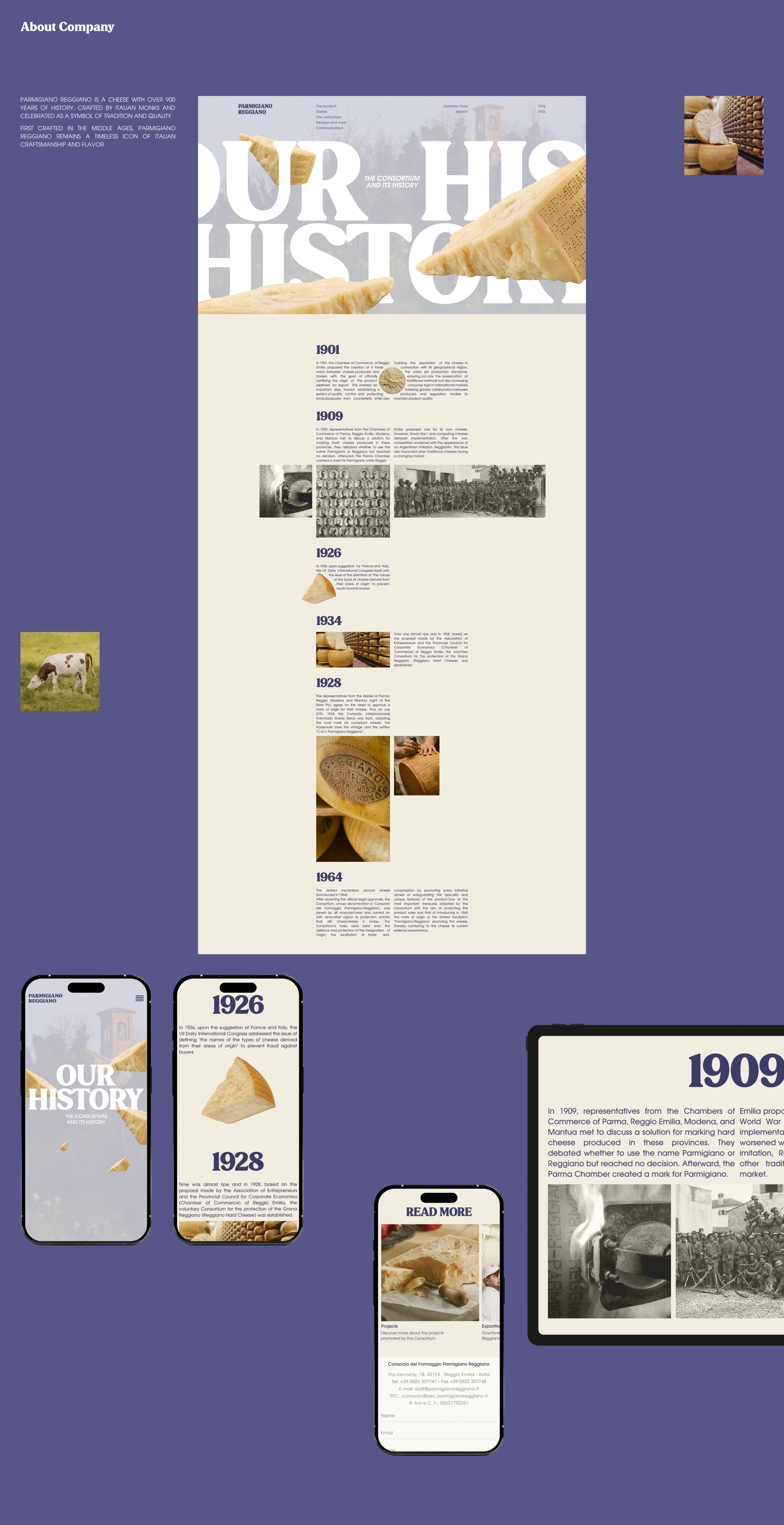 PARMIGIANO REGGIANO | CORPORATE WEBSITE REDESIGN — Изображение №9 — Интерфейсы, Брендинг на Dprofile