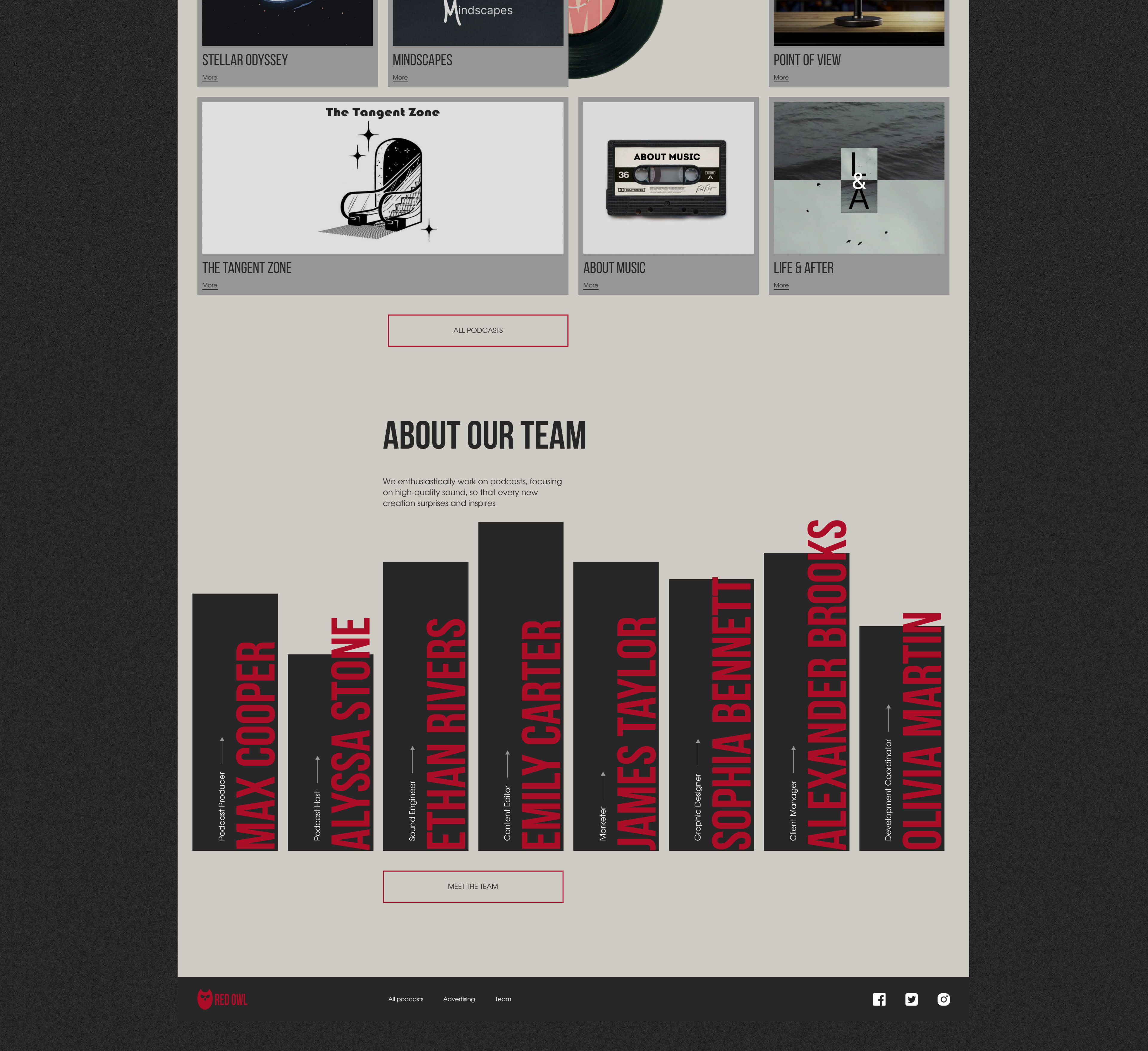 PODCAST STUDIO | LANDING PAGE DESIGN — Изображение №5 — Интерфейсы, Брендинг на Dprofile