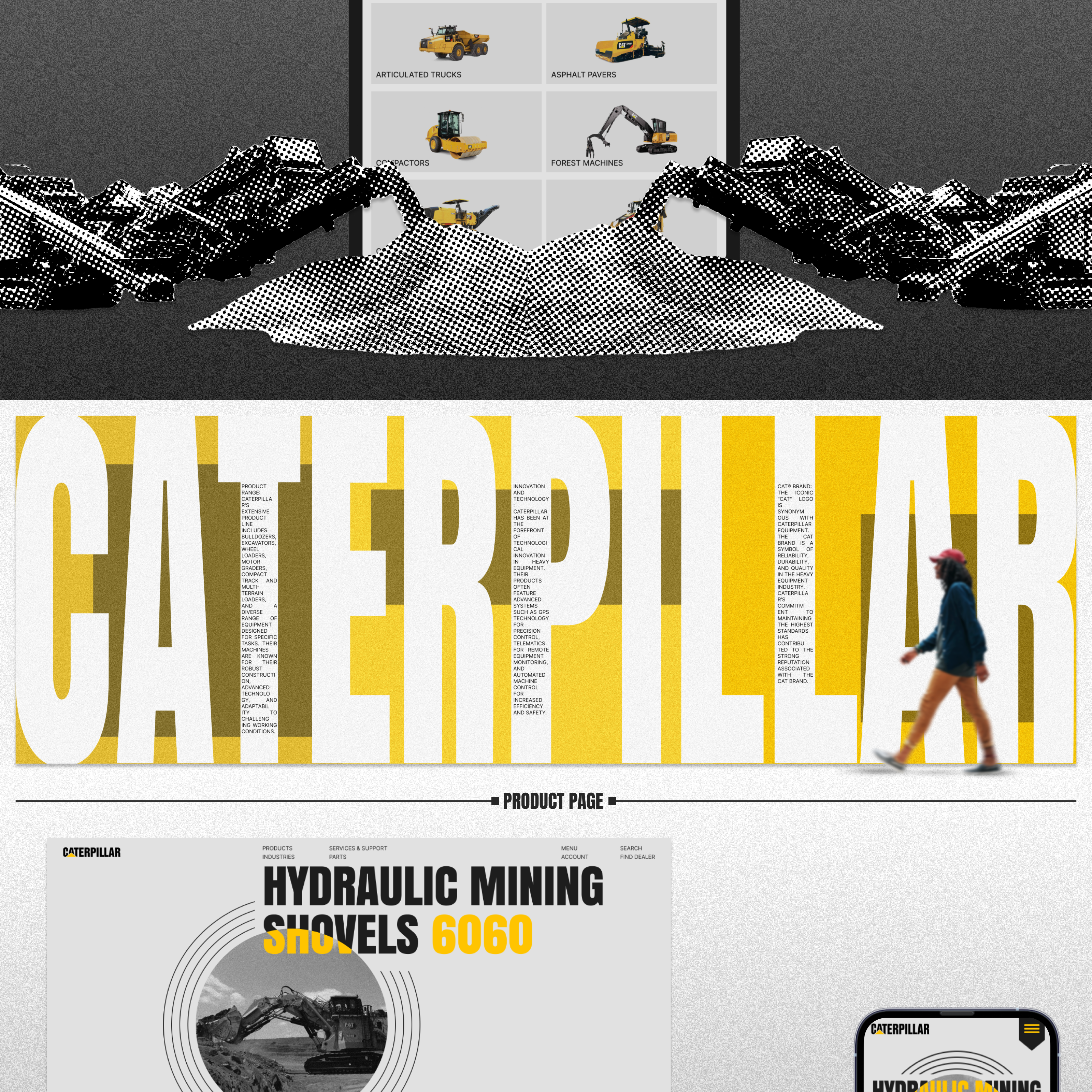 CATERPILLAR | CORPORATE WEBSITE REDESIGN — Изображение №5 — Интерфейсы, Брендинг на Dprofile
