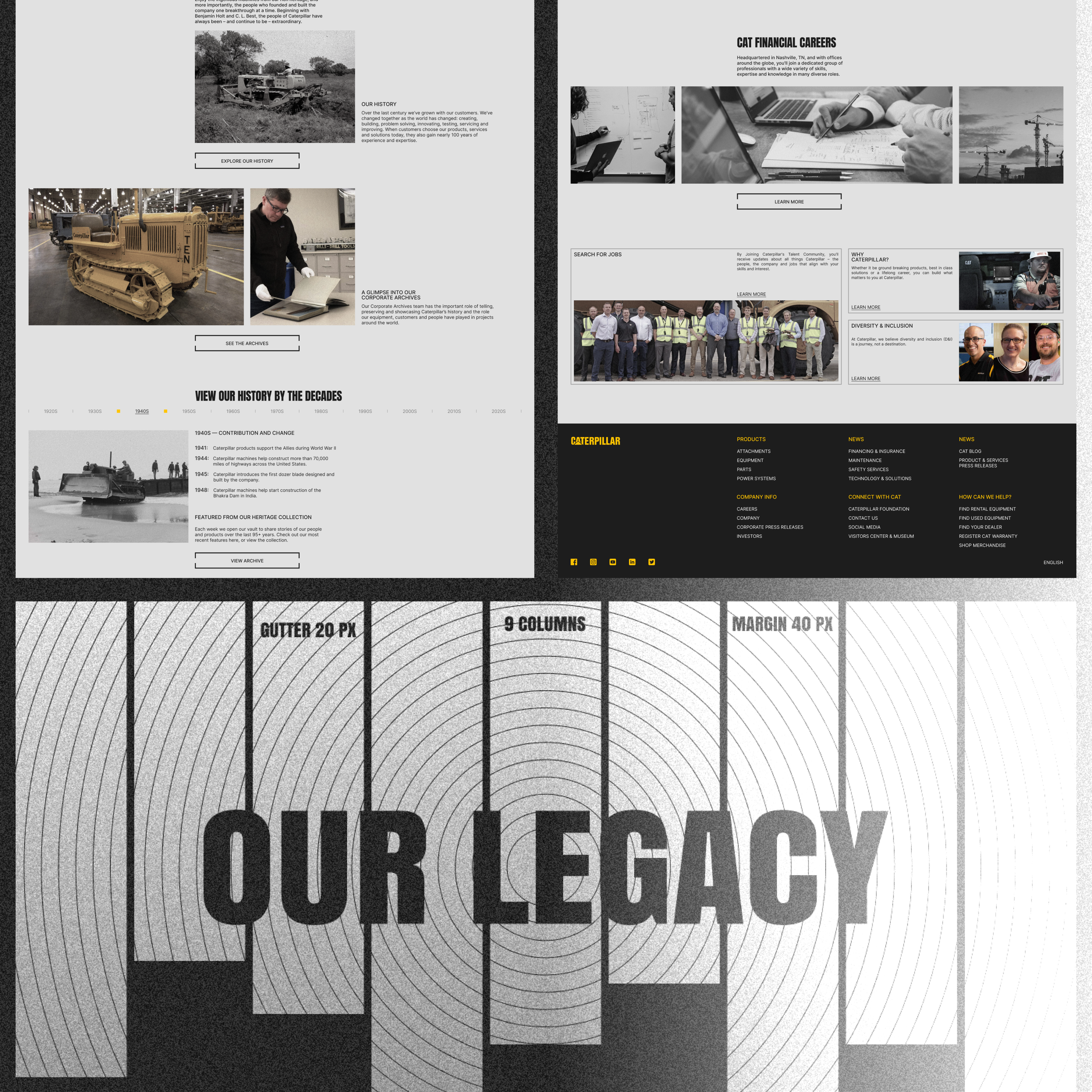 CATERPILLAR | CORPORATE WEBSITE REDESIGN — Изображение №8 — Интерфейсы, Брендинг на Dprofile
