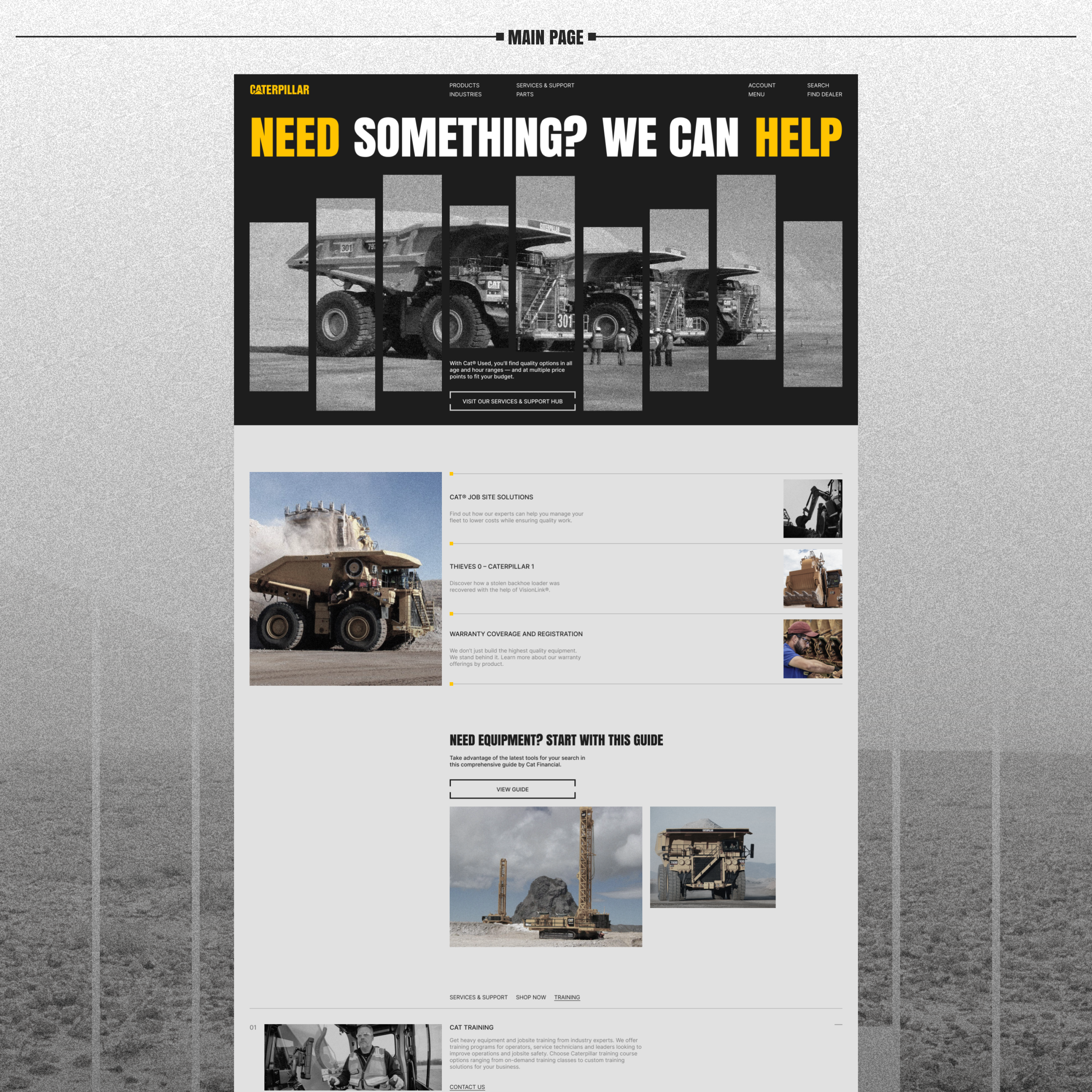 CATERPILLAR | CORPORATE WEBSITE REDESIGN — Изображение №2 — Интерфейсы, Брендинг на Dprofile