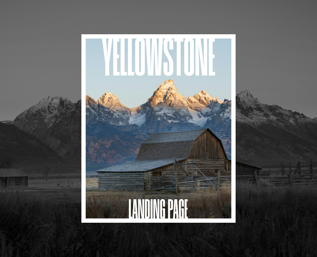 YELLOWSTONE NATIPNAL PARK | LANDING PAGE REDESIGN — Интерфейсы, Брендинг на Dprofile