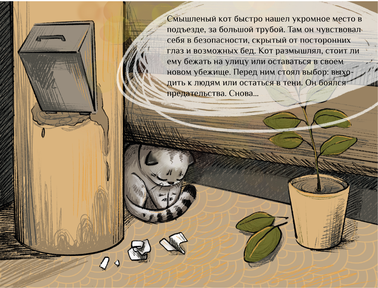 Книга с детскими иллюстрациями "Про кота" — Изображение №6 — Иллюстрация на Dprofile