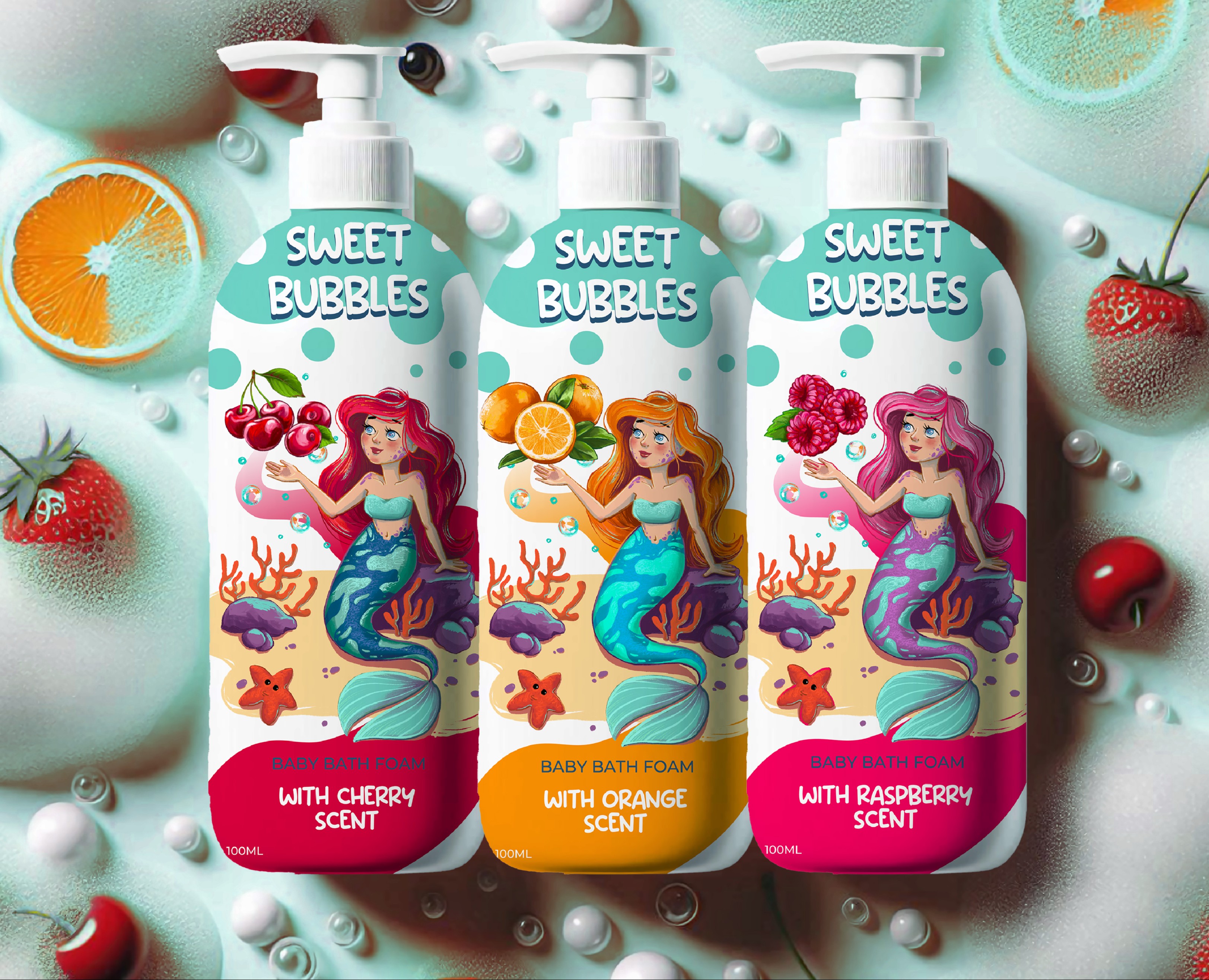 Children's illustration for packaging soap bubbles на Dprofile