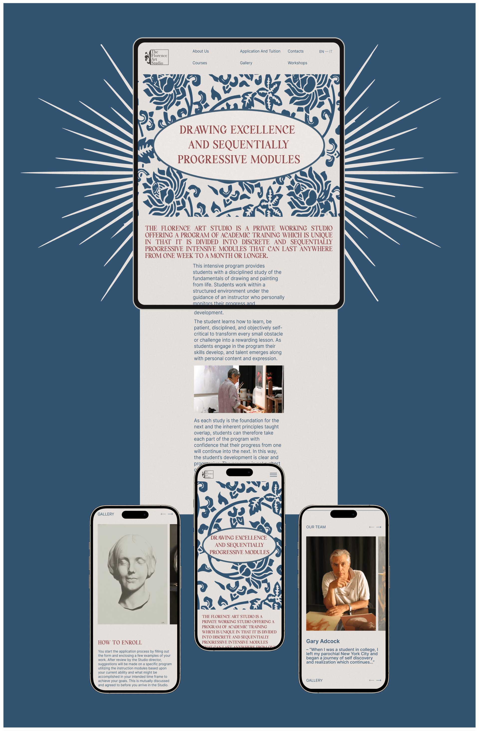 The Florence Art Studio / Corporate Website — Изображение №7 — Интерфейсы, Брендинг на Dprofile