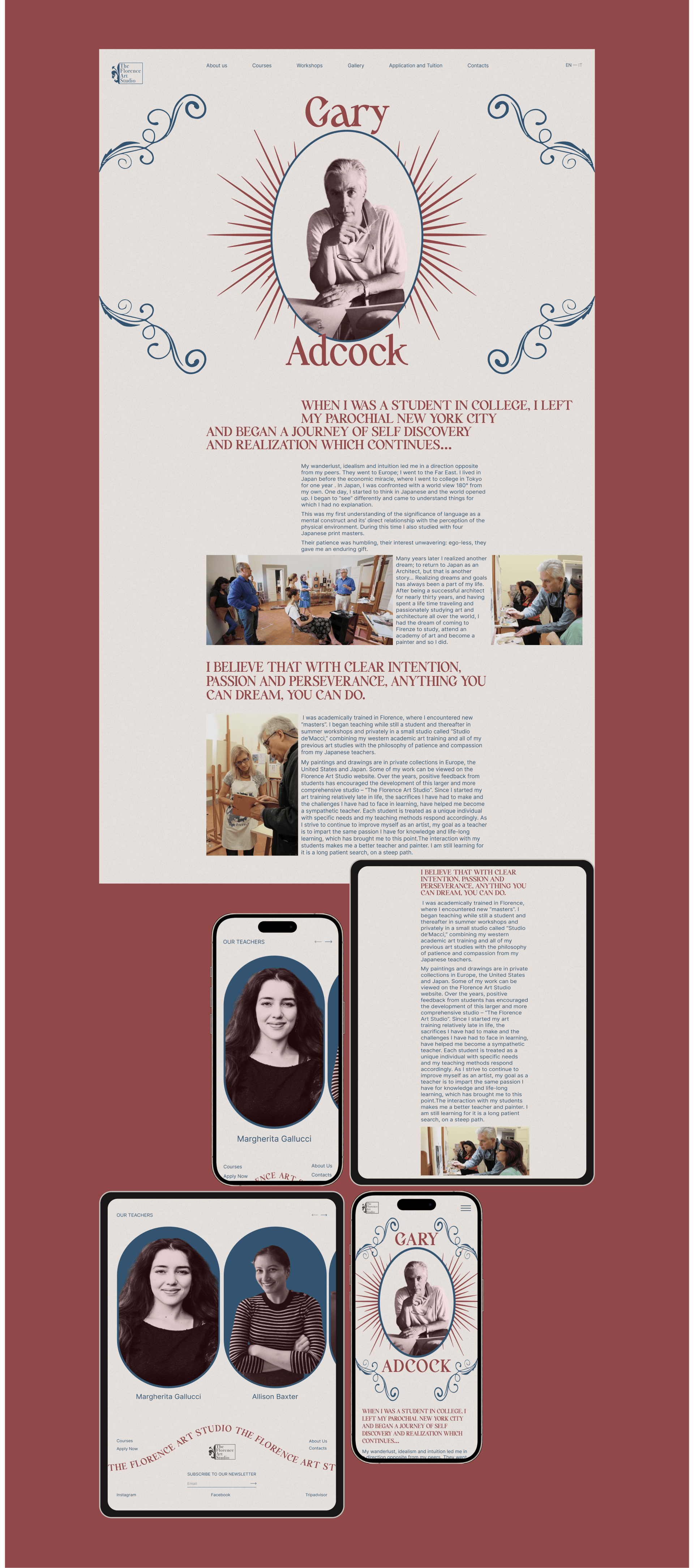 The Florence Art Studio / Corporate Website — Изображение №10 — Интерфейсы, Брендинг на Dprofile