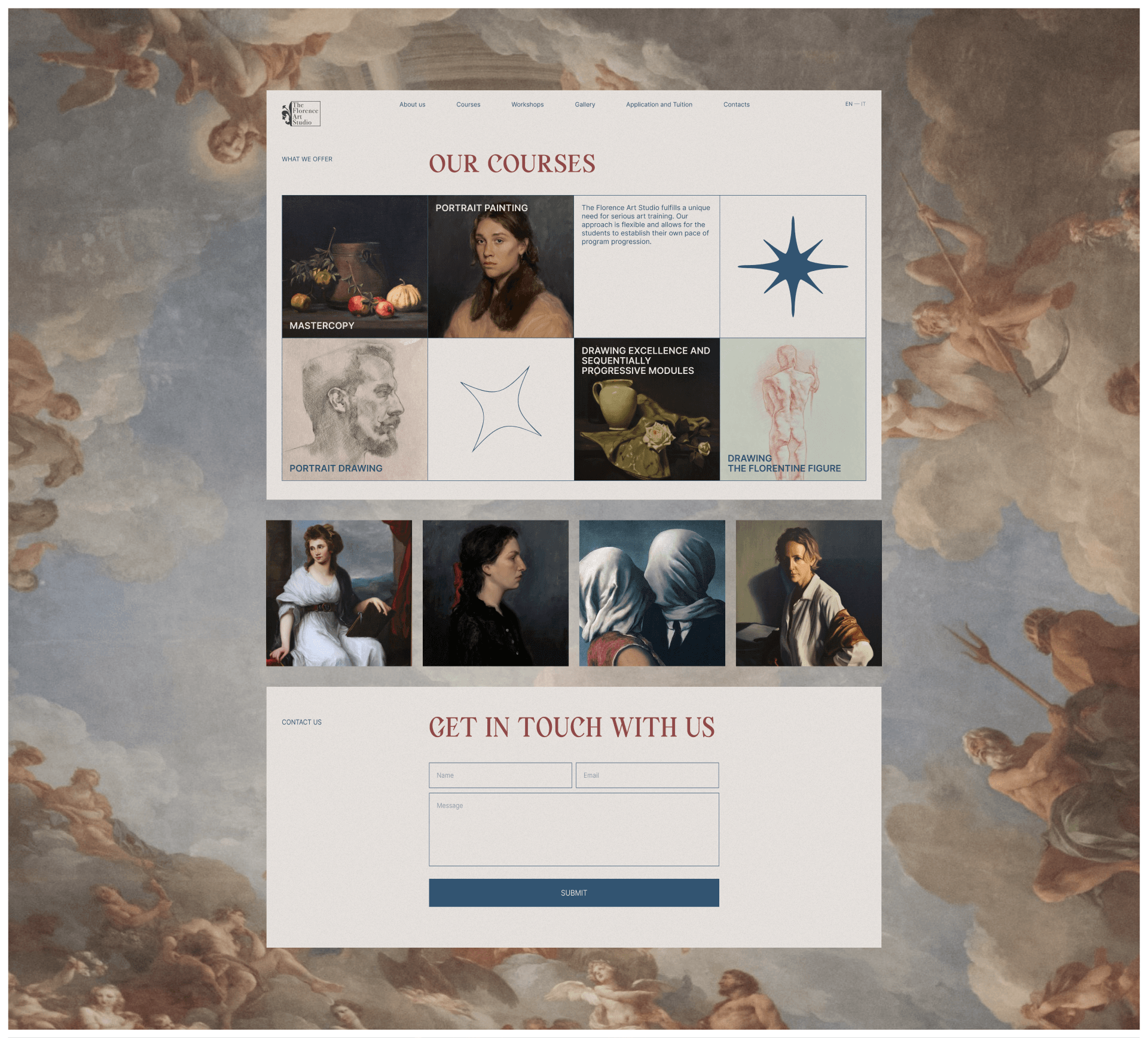 The Florence Art Studio / Corporate Website — Изображение №5 — Интерфейсы, Брендинг на Dprofile