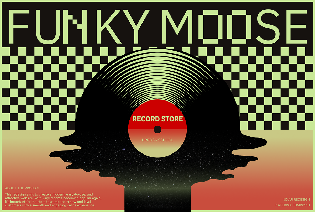 Funky Moose Vinyl Record Store / E-commerce Redesign — Изображение №1 — Интерфейсы, Брендинг на Dprofile
